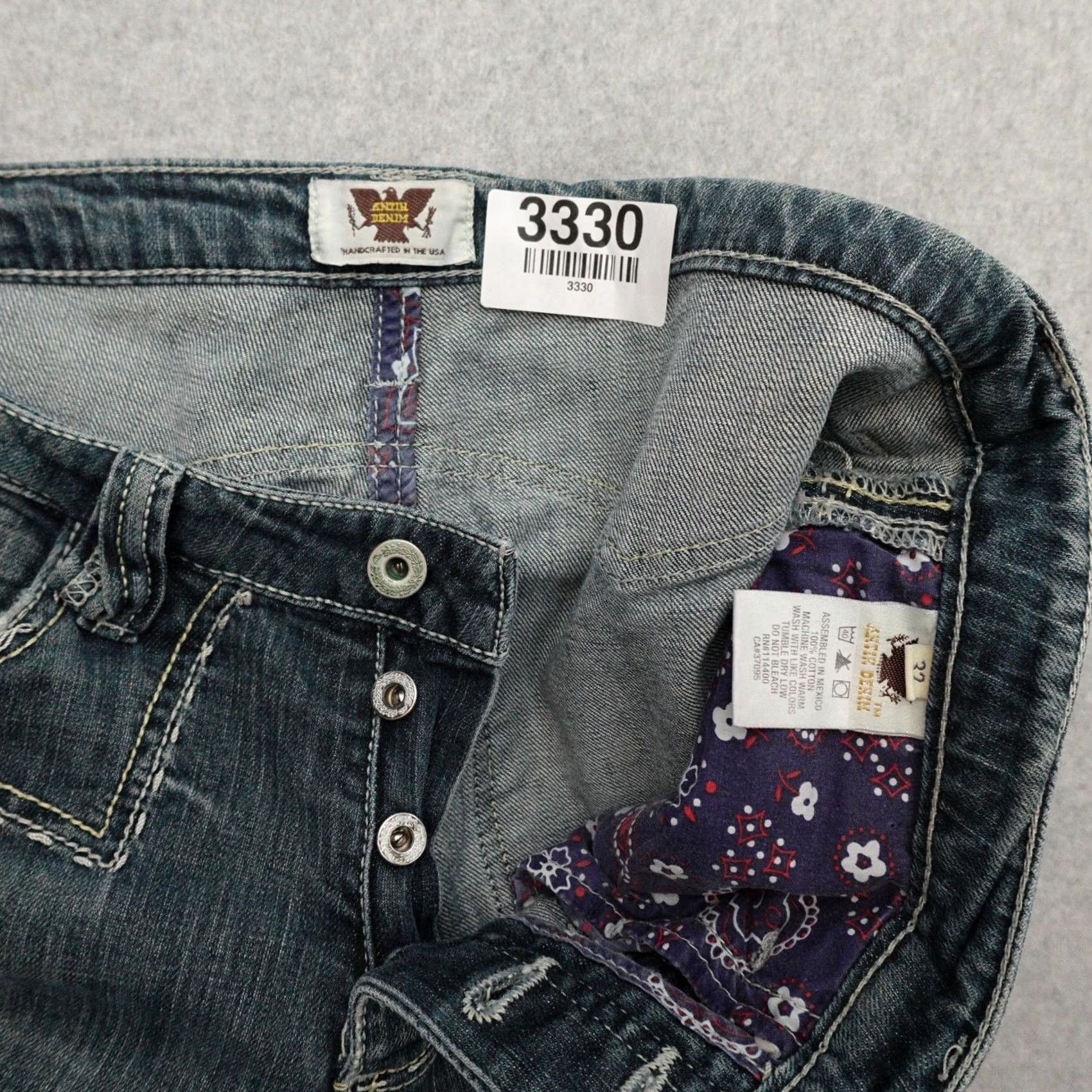 Denime VINTAGE ANTIK Denim Jeans Womens Size 32 Blue Y2K Baggy Fit Size 24" / US 00 / IT 34 - 4 Thumbnail