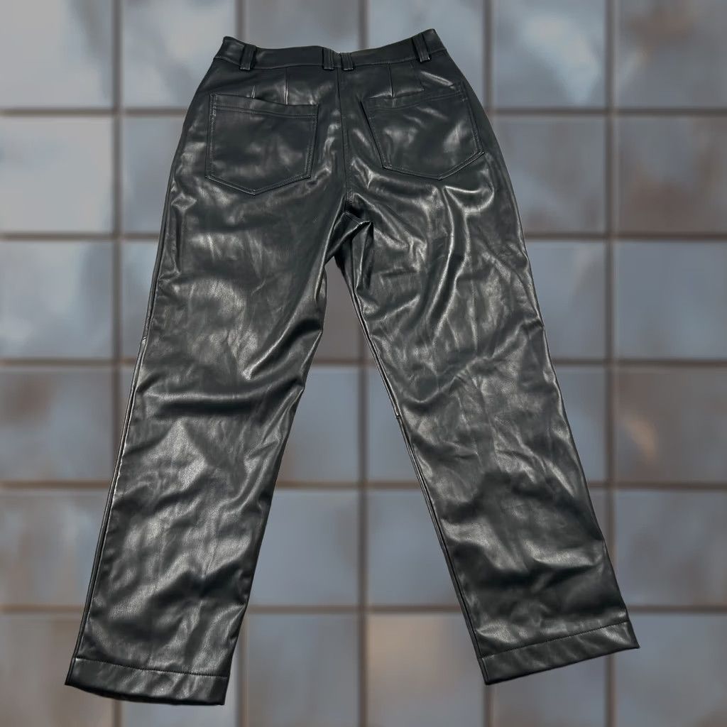 Topshop Topshop Faux Leather Ankle Pants Womens Size 6 Black NNOT? Size 28" / US 6 / IT 42 - 1 Thumbnail