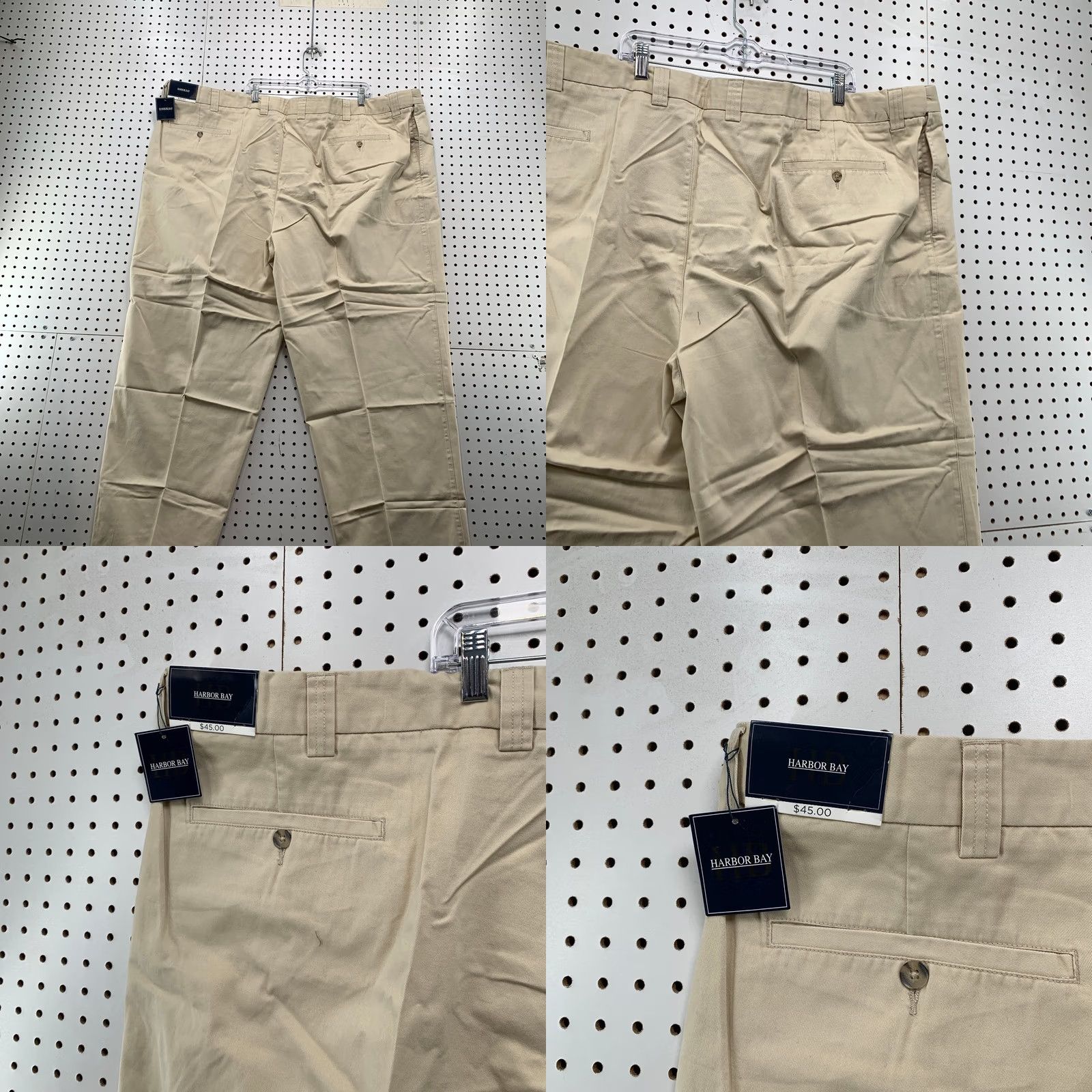 Haggar Haggar Beige Khaki Chino Pleated Pants Mens BIG Size 60 60x37 Vintage? No. Size US 44 / EU 60 - 8 Thumbnail