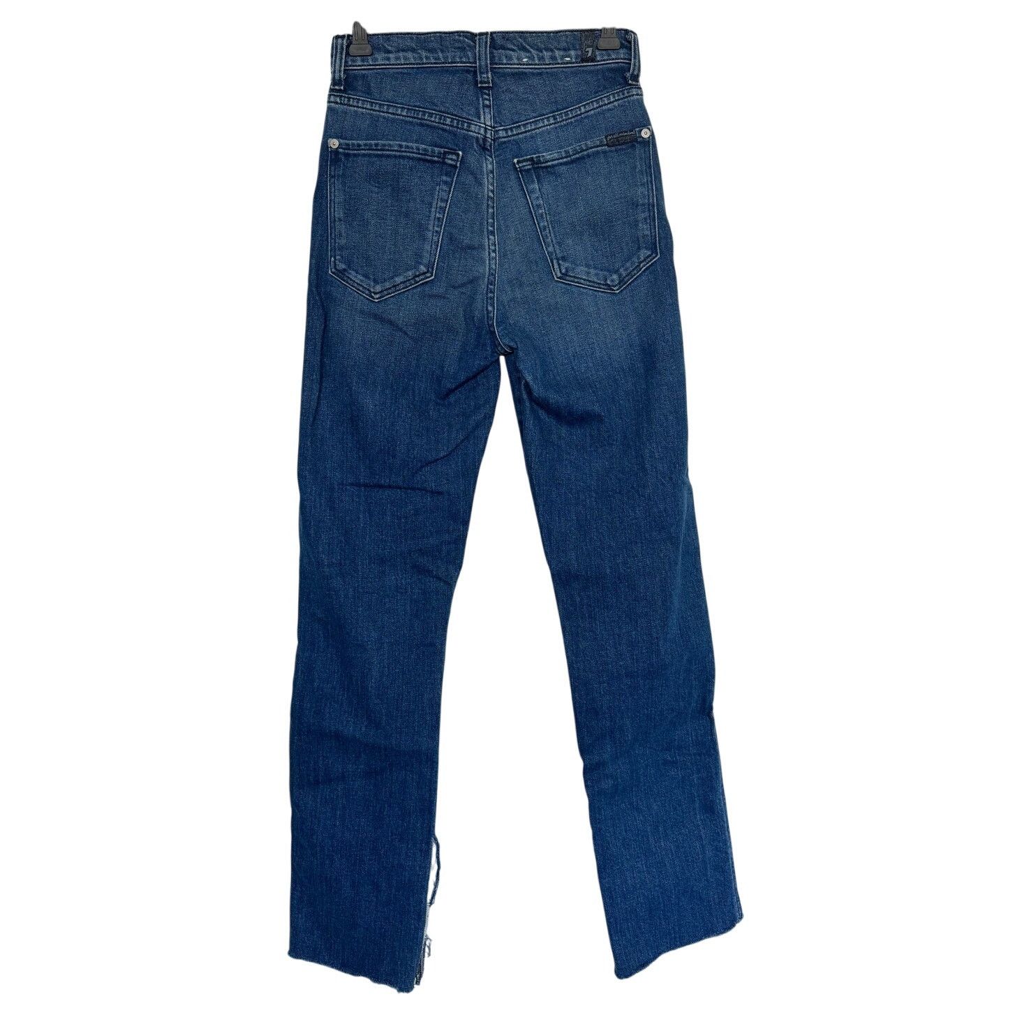 7 For All Mankind 7 For All Mankind High Waist Straight Jeans Side Slit Size 24" / US 00 / IT 34 - 5 Thumbnail