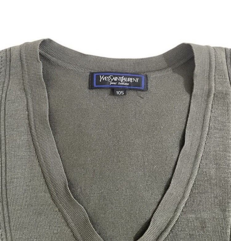Vintage × Yves Saint Laurent YSL vintage Yves Saint Laurent Vest Knit Size US XL / EU 56 / 4 - 3 Thumbnail