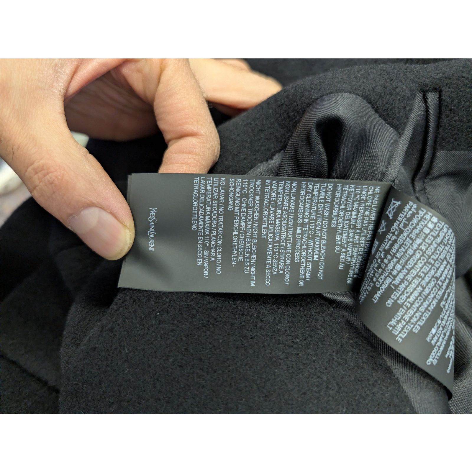Saint Laurent Paris o1rshd1 Manteau Oversize Brosse oversized brush coat Black Size US M / EU 48-50 / 2 - 19 Thumbnail