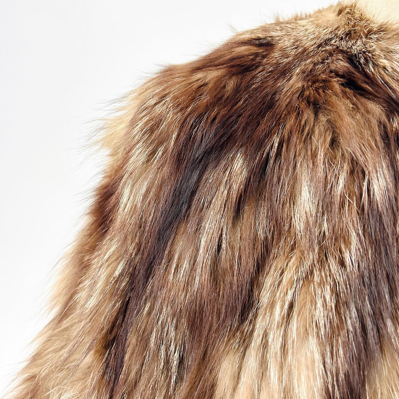 Vintage Vintage 50s Brown Genuine Fur Long Pile Glam Capelet Stole Size M / US 6-8 / IT 42-44 - 3 Thumbnail