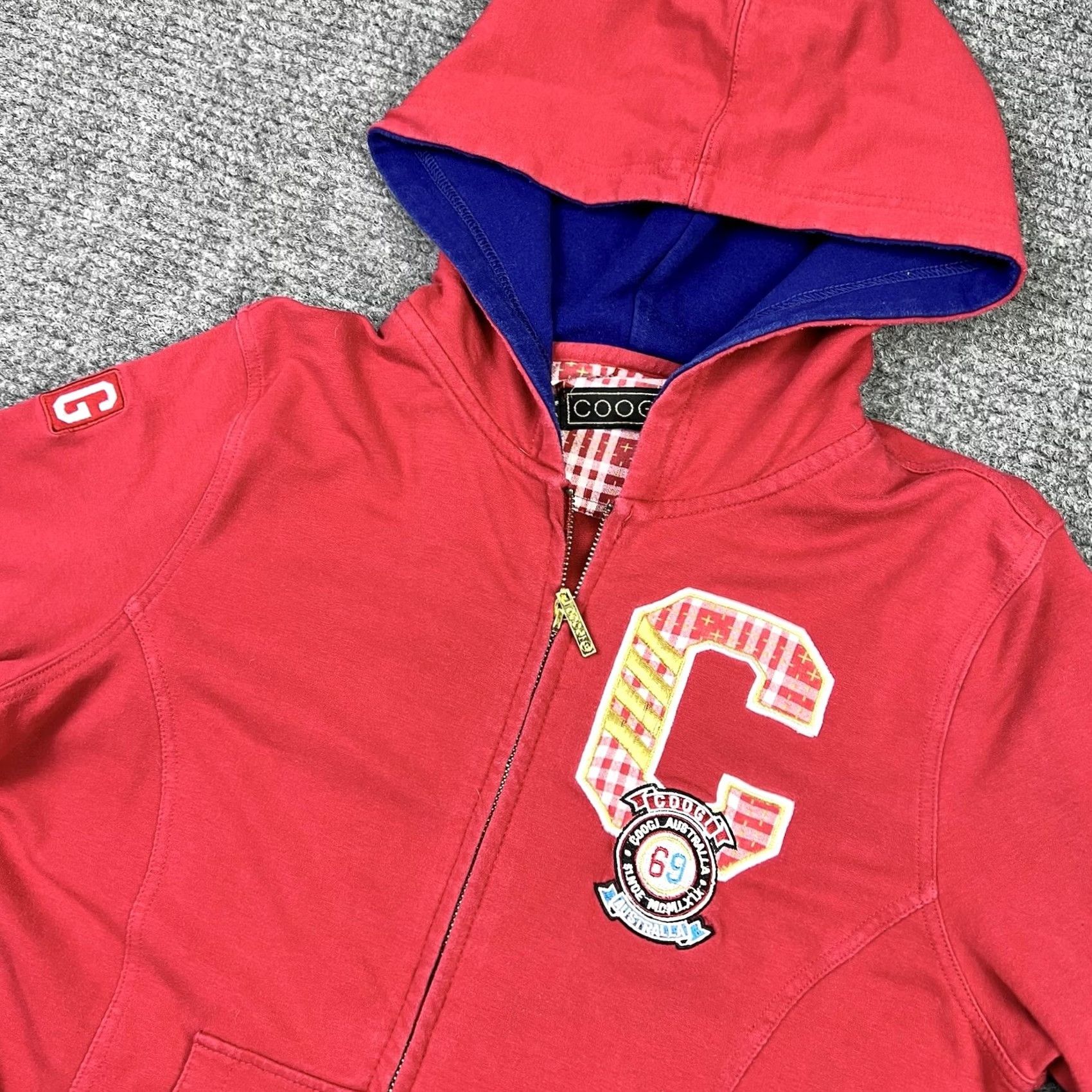 Coogi COOGI Jacket Womens Small Red Embroidered Rhinestone Zip Up Hoodie Stretch Knit Designer Size S / US 4 / IT 40 - 4 Thumbnail
