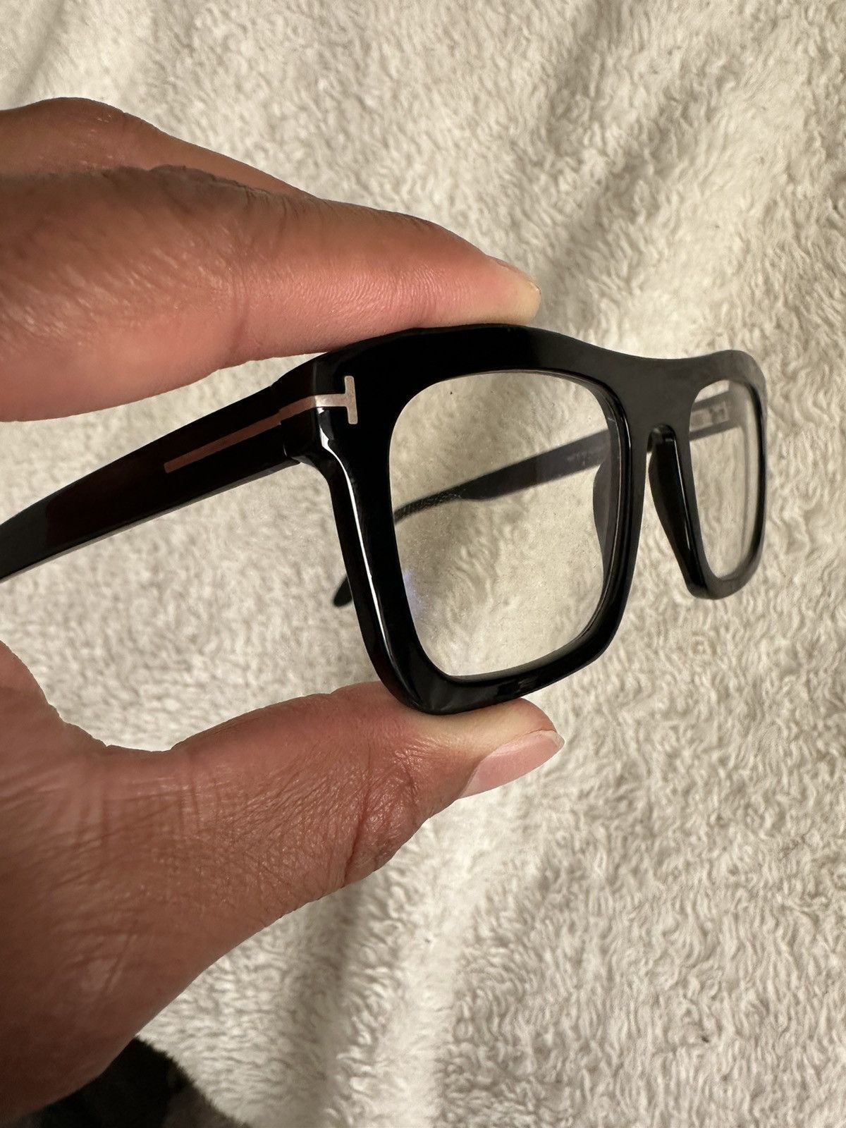 image of Tom Ford Men's Rectangle Eyeglasses in Black