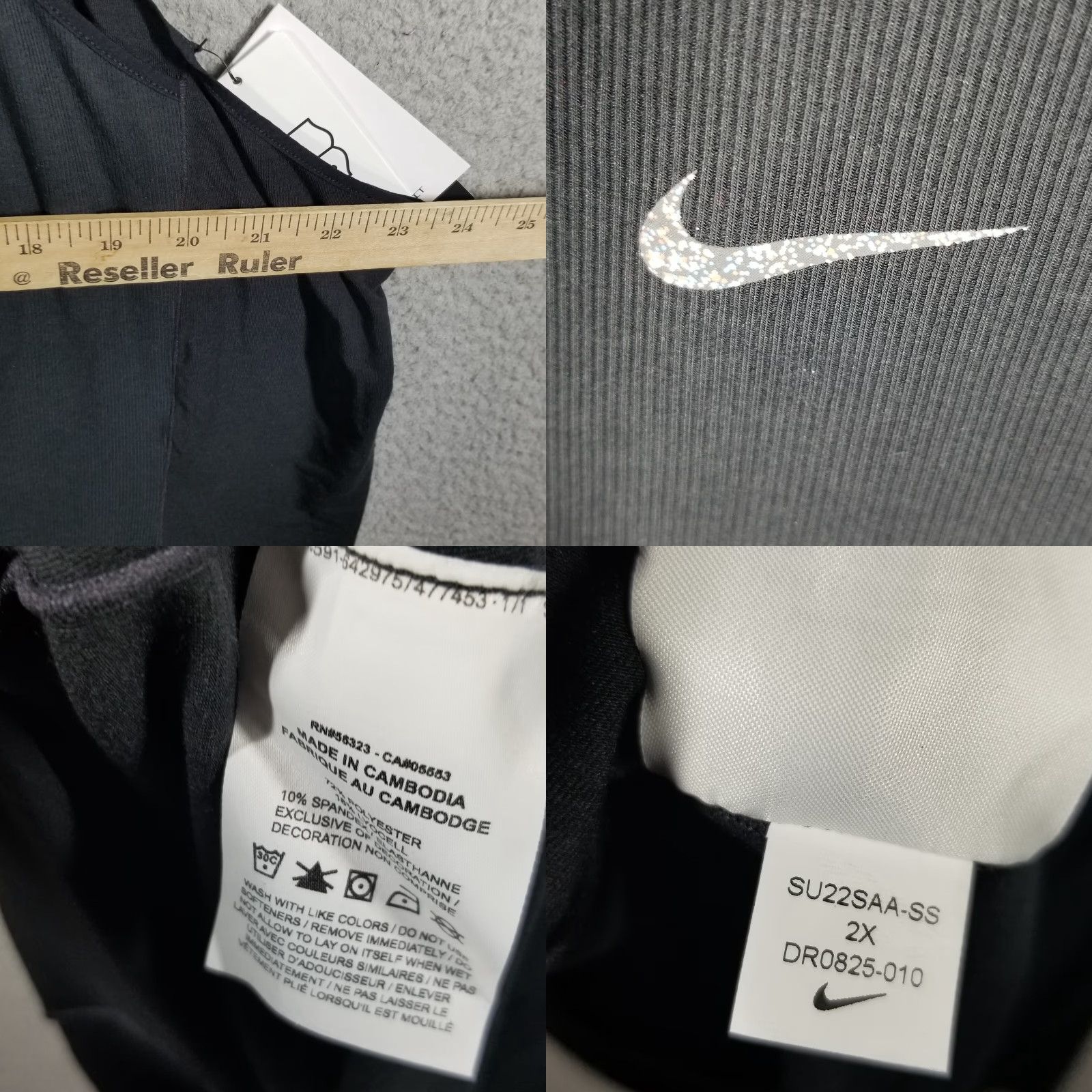 Nike Nike Yoga Tank Woman 2X Black Racerback Swoosh Activewear Tank Ladies 2X Size XXL / US 16-18 / IT 52-54 - 8 Thumbnail