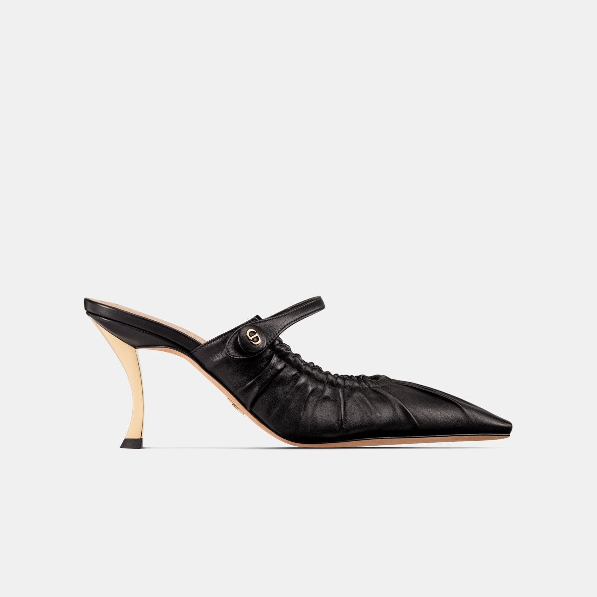 o1w1db11024 D-Fame Heeled Mule in Black