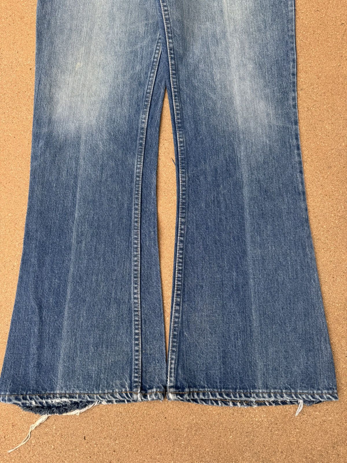 Levi's × Vintage Vtg 70’s Levi’s 646 Orange Tab Bellbottom Flare Jeans 35x32 Size US 35 - 3 Thumbnail