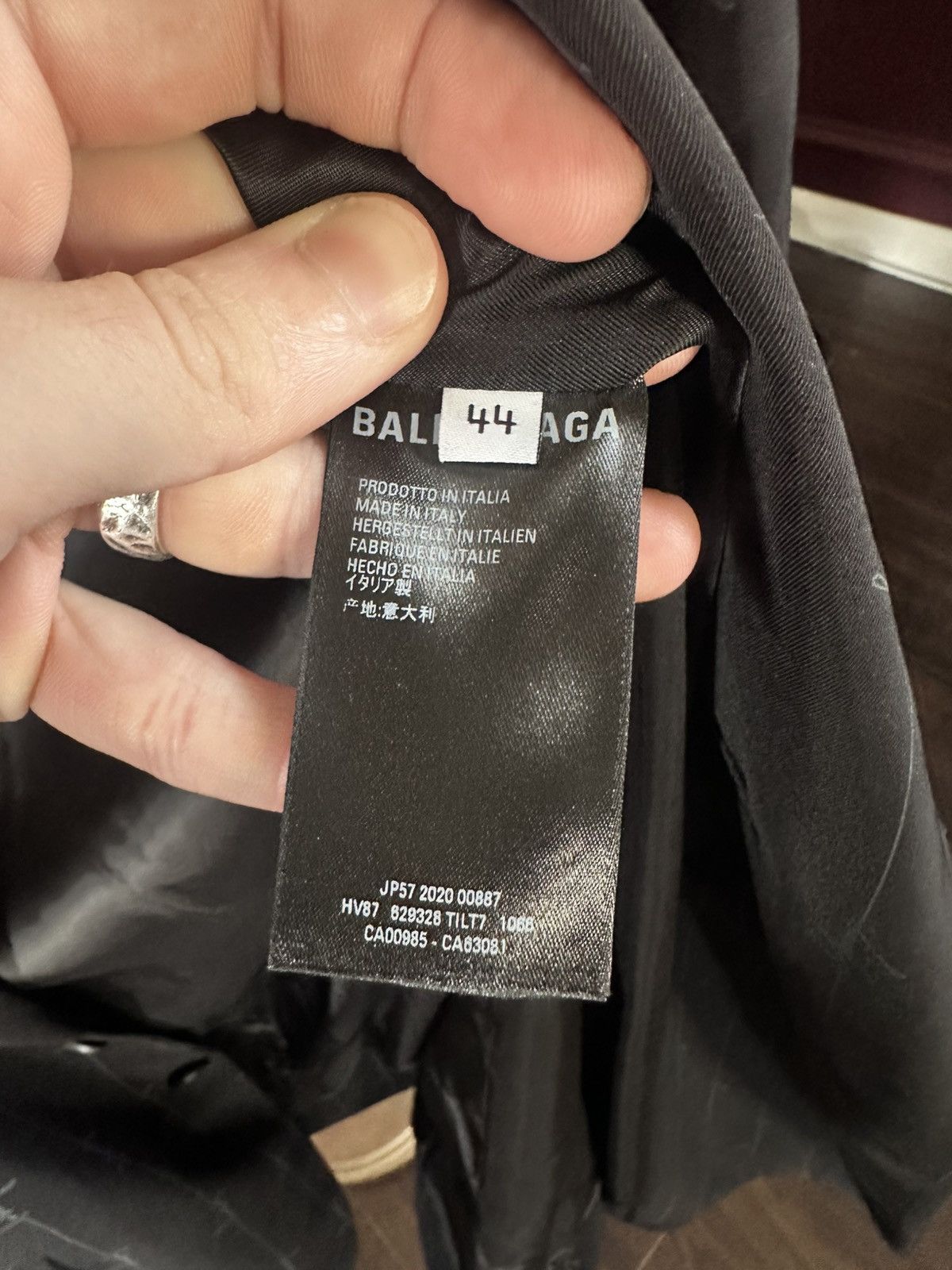 Balenciaga Black 2pc baggy logo pinstripe 2020 suit new with tags Italy Size 36R - 9 Thumbnail