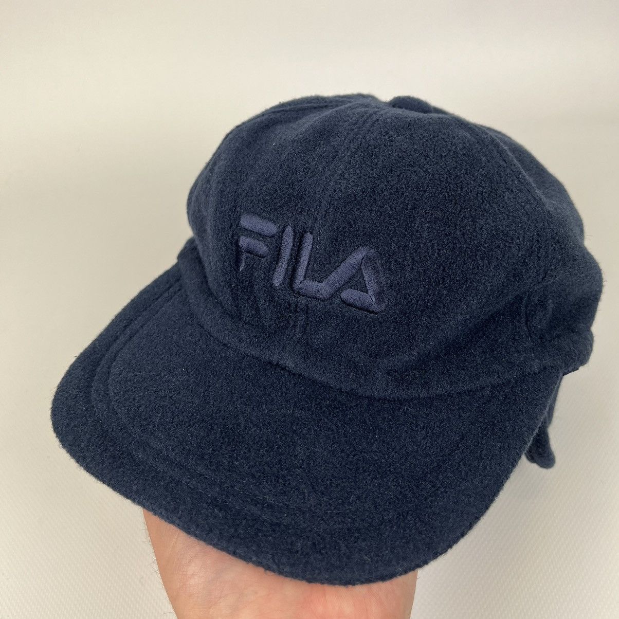 Fila Vintage Fila Fleece Hat Cap Blue Top Size M Made in Italy 🇮🇹 Size ONE SIZE - 10 Thumbnail