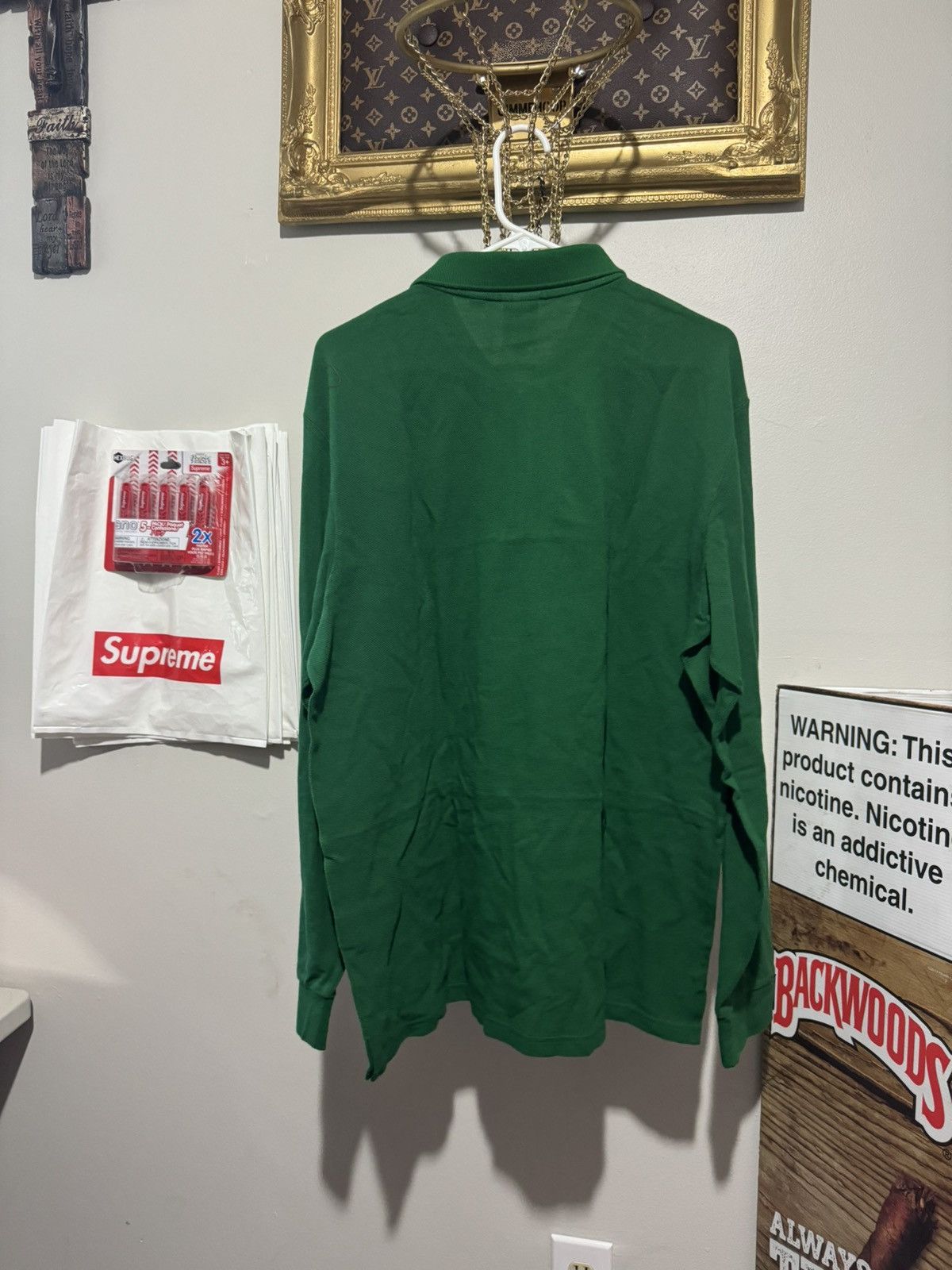 Lacoste × Supreme Supreme LACOSTE Pique Zip/Up Polo XL Green Size US XL / EU 56 / 4 - 8 Thumbnail