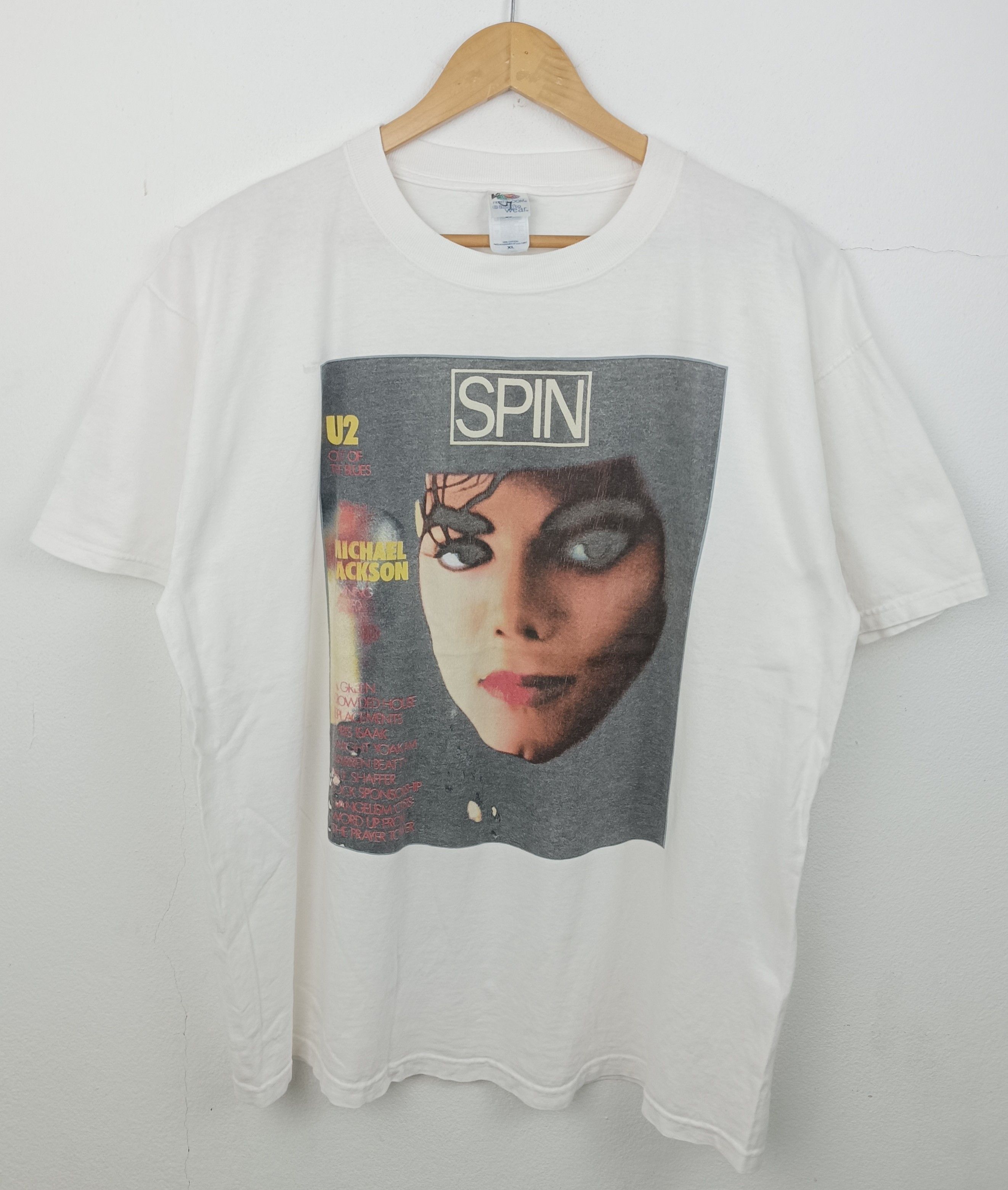 Rap Tees VINTAGE Y2K SPIN MAGAZINE MICHAEL JACKSON FADED TEE POP Size US XL / EU 56 / 4 - 3 Thumbnail