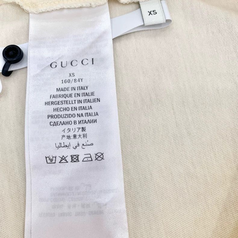 Gucci Gucci Logo rabbit print round-neck beige cotton short-sleev Size US XS / EU 42 / 0 - 6 Thumbnail