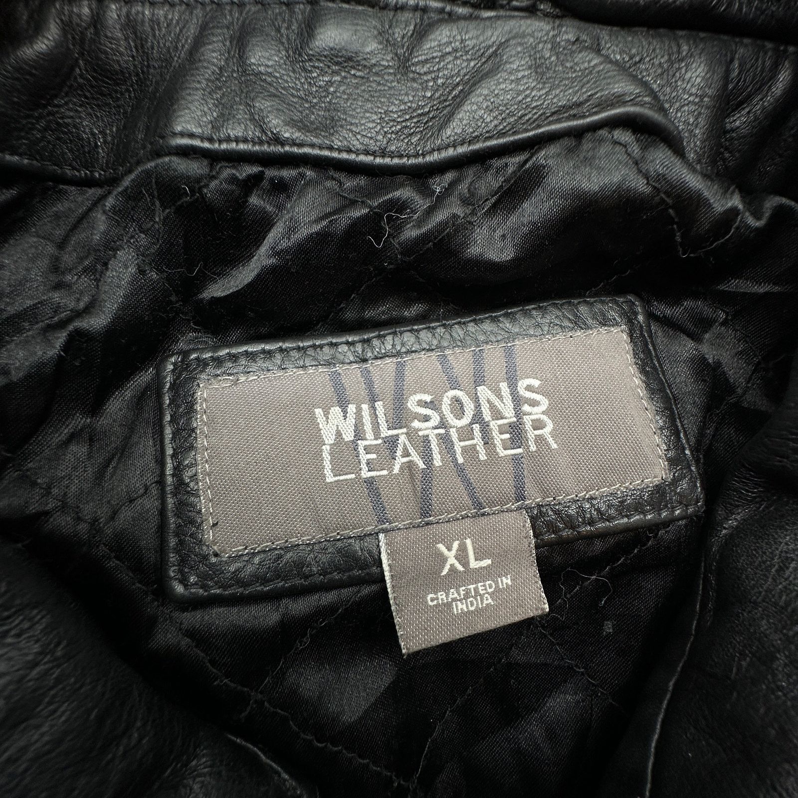 Wilsons Leather Wilsons Leather Jacket Coat Men XL Pockets Black Quilt Lined Size US XL / EU 56 / 4 - 3 Thumbnail