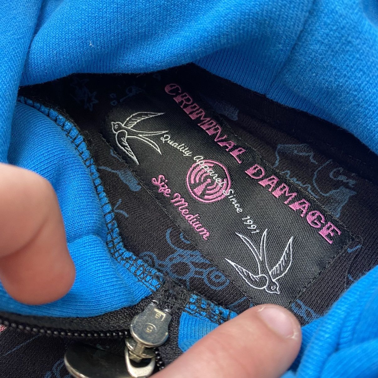 Criminal Damage Vintage Criminal Damage Ed hardy style y2k Japan hoodie Size M / US 6-8 / IT 42-44 - 7 Thumbnail