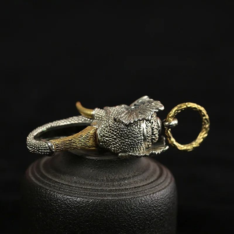 Other Wild Elephant Keyring Car Keychain Brass Holder Hanging Size ONE SIZE - 2 Thumbnail