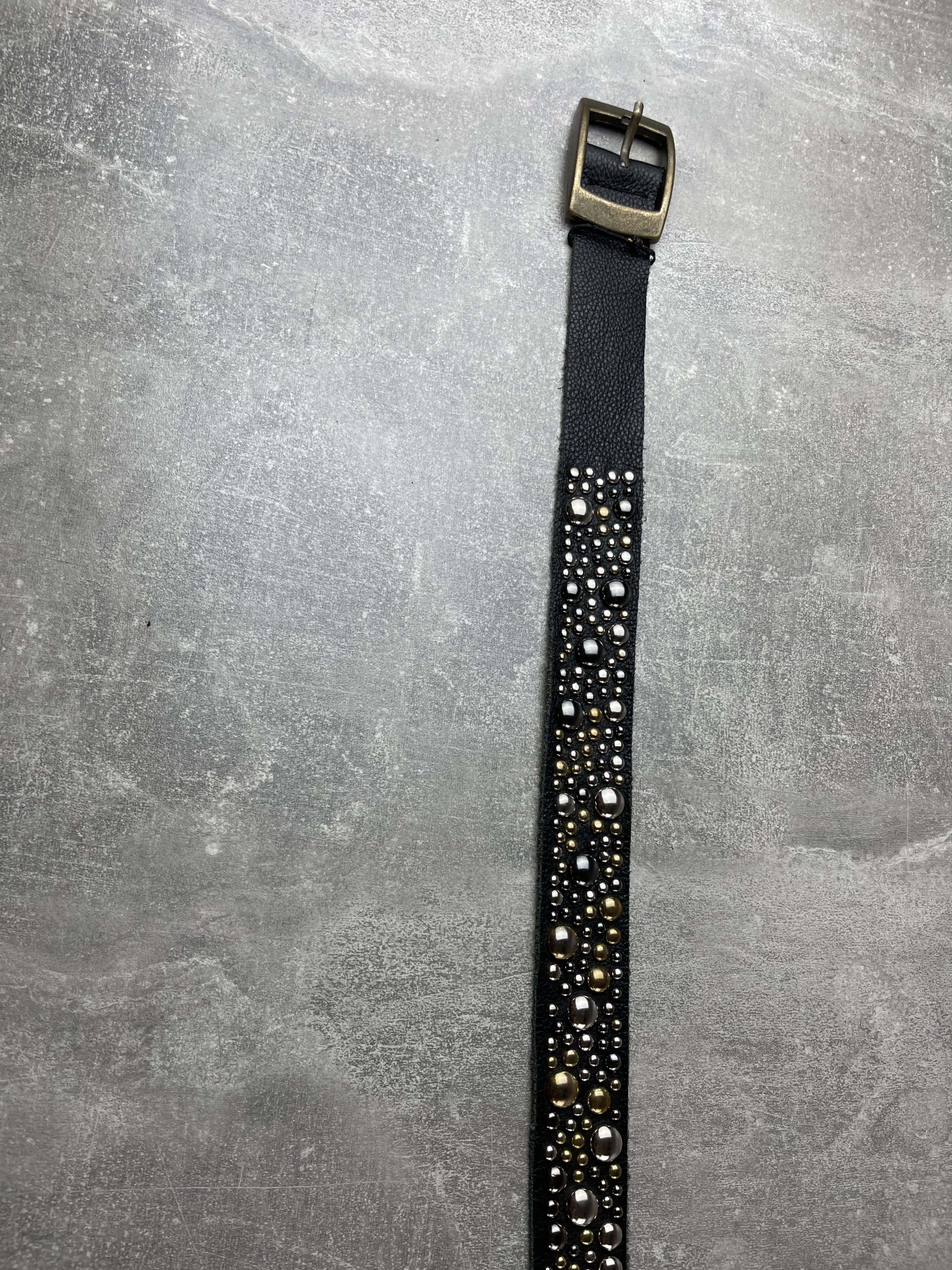 Seditionaries Y2K vintage leather green avant garde rhinestones belt Size ONE SIZE - 4 Thumbnail