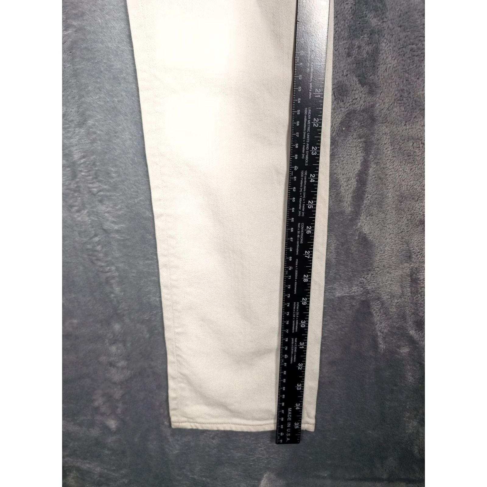 Vintage VINTAGE Earnest Sewn Jeans Womens 28 White Hampton Straight Leg Zip Fly 00s Size 28" / US 6 / IT 42 - 4 Thumbnail