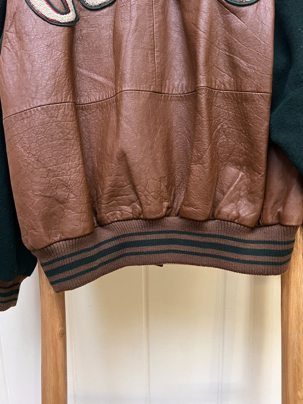 Guess VINTAGE GUESS LEATHER VARSITY JACKET Size US L / EU 52-54 / 3 - 8 Thumbnail