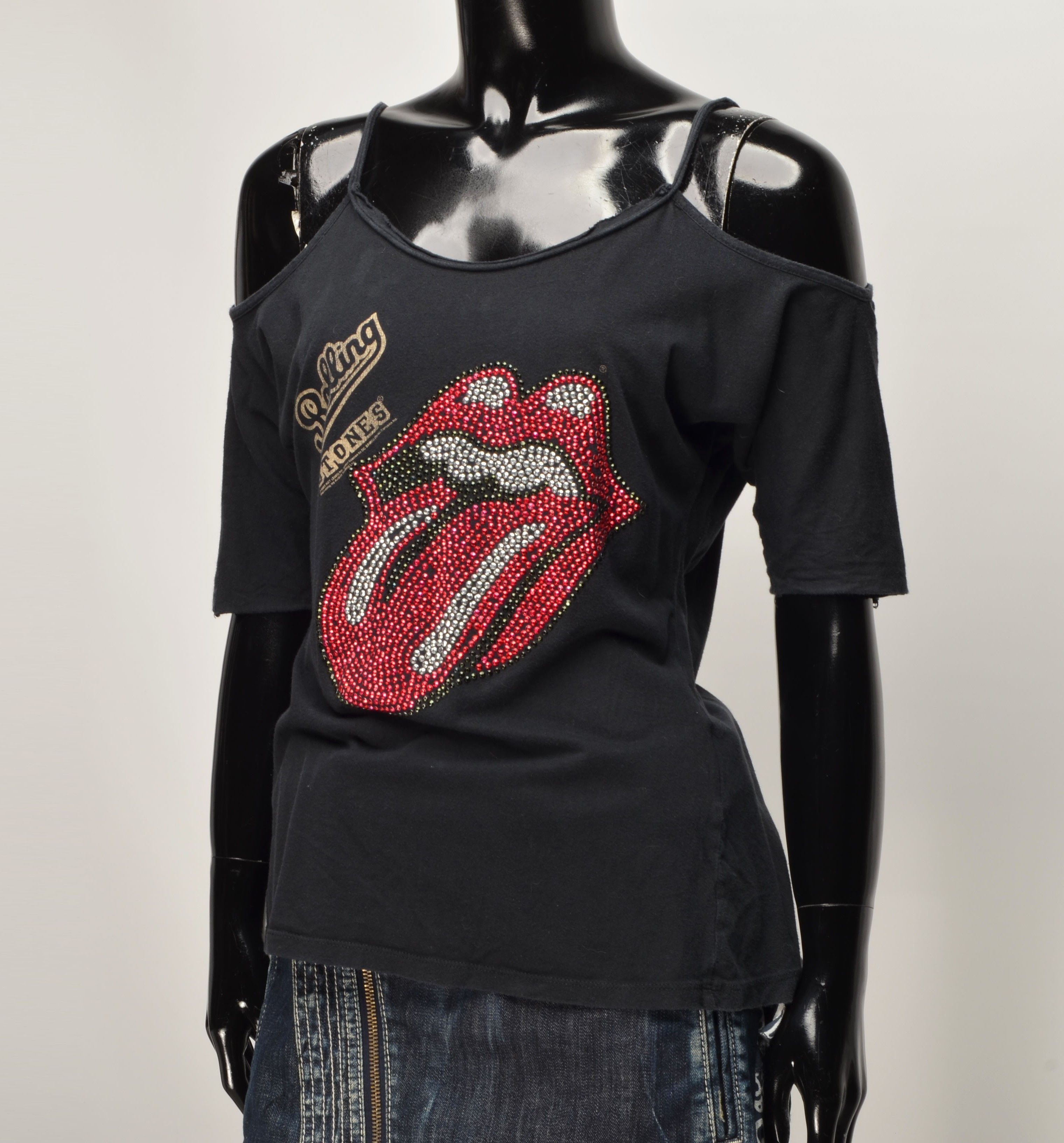 Amplified Amplified Y2K Grunge Punk Rolling Stones Rhinestone Top Size S / US 4 / IT 40 - 2 Thumbnail