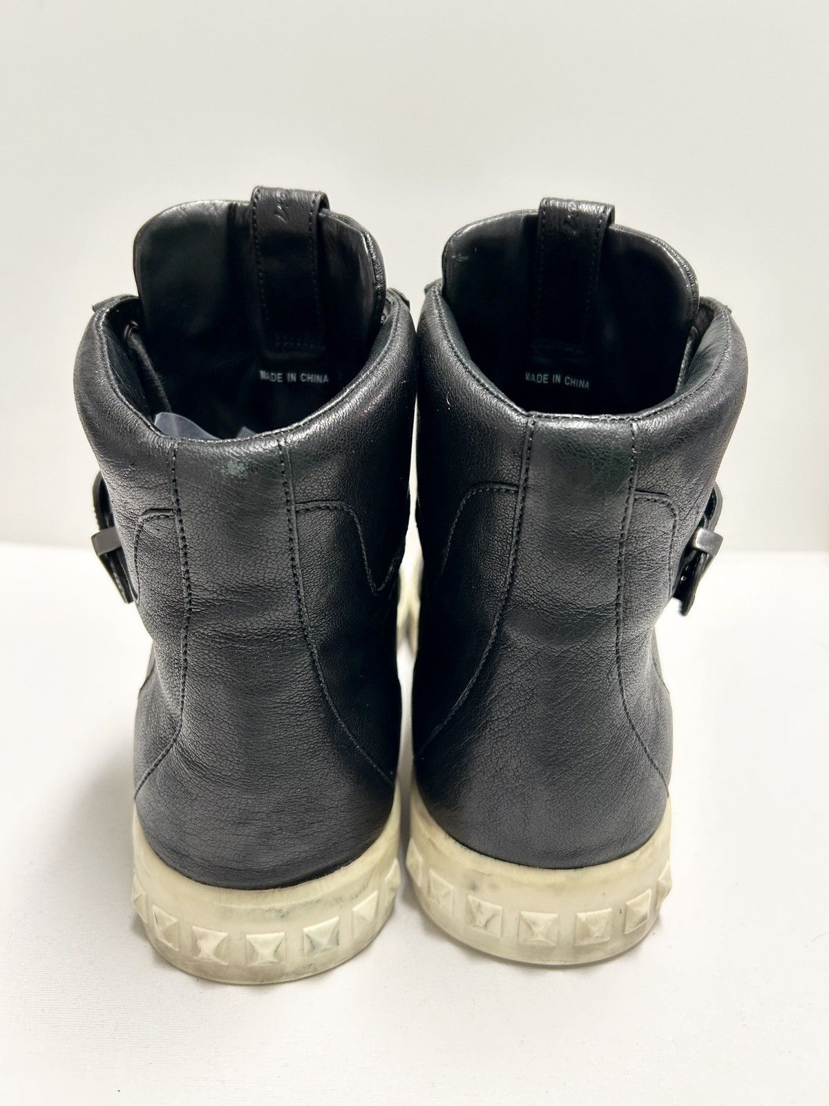 Balmain 2012 Buckle Strap Leather High-Top Sneakers Size US 10 / EU 43 - 3 Thumbnail