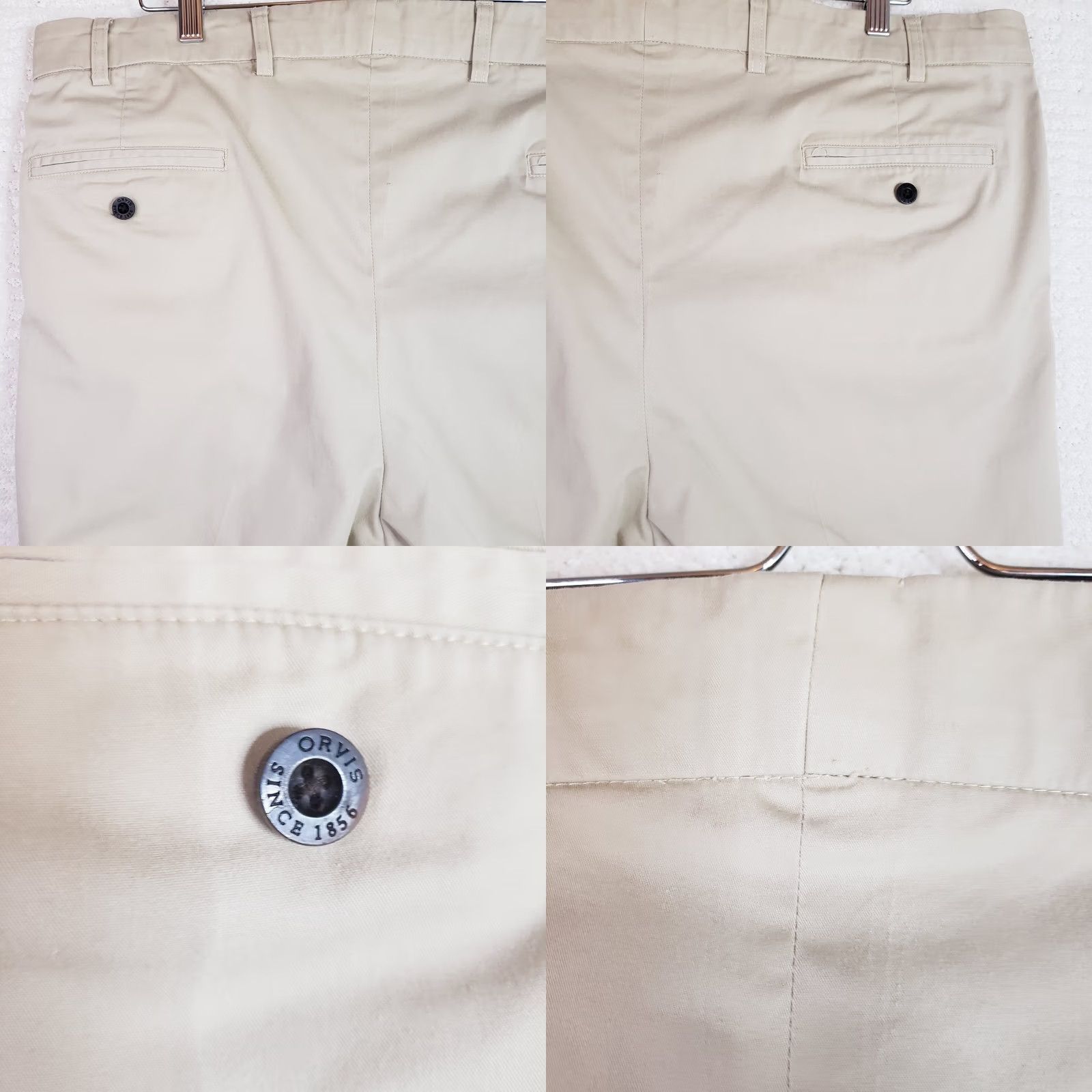 Orvis Orvis Mens Khaki Pants Beig Flat Front 39 Altered Regular Waist Zip Button Pants Size US 39 - 8 Thumbnail