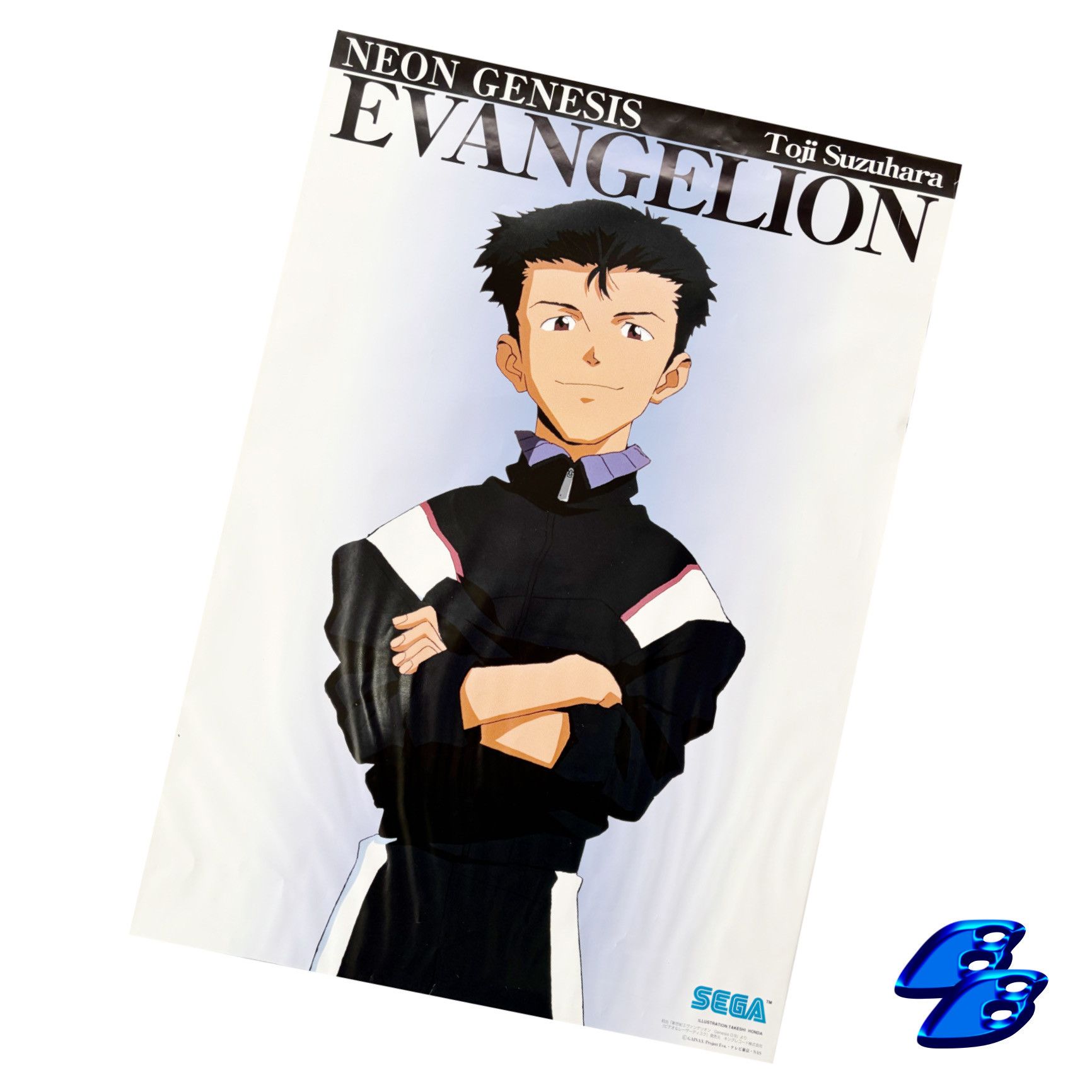 Anime Evangelion Toji Suzuhara Vintage 1998 Art poster official Size ONE SIZE - 1 Thumbnail