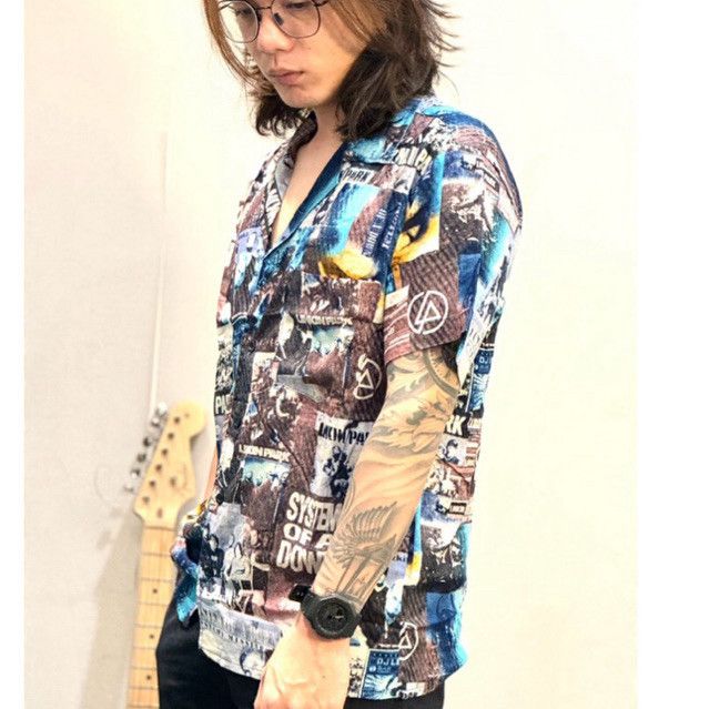 Band Tees Custom Print Rare cross over band full print rayon Size US M / EU 48-50 / 2 - 2 Thumbnail
