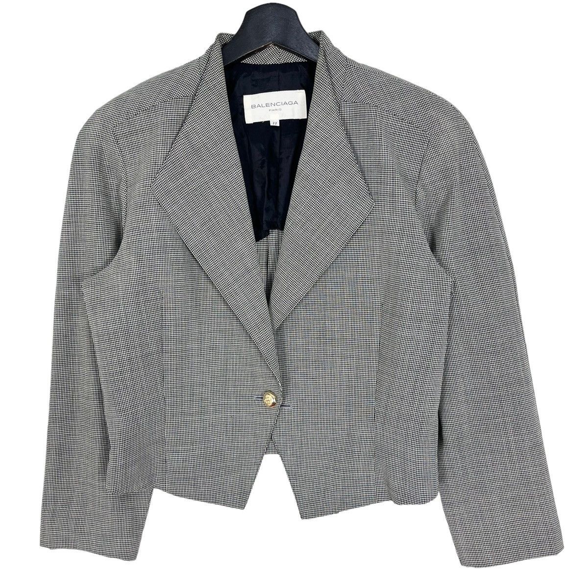 Balenciaga × Designer Balenciaga Cropped Short Single Button Women’s Blazer Jacket Size M / US 6-8 / IT 42-44 - 1 Thumbnail