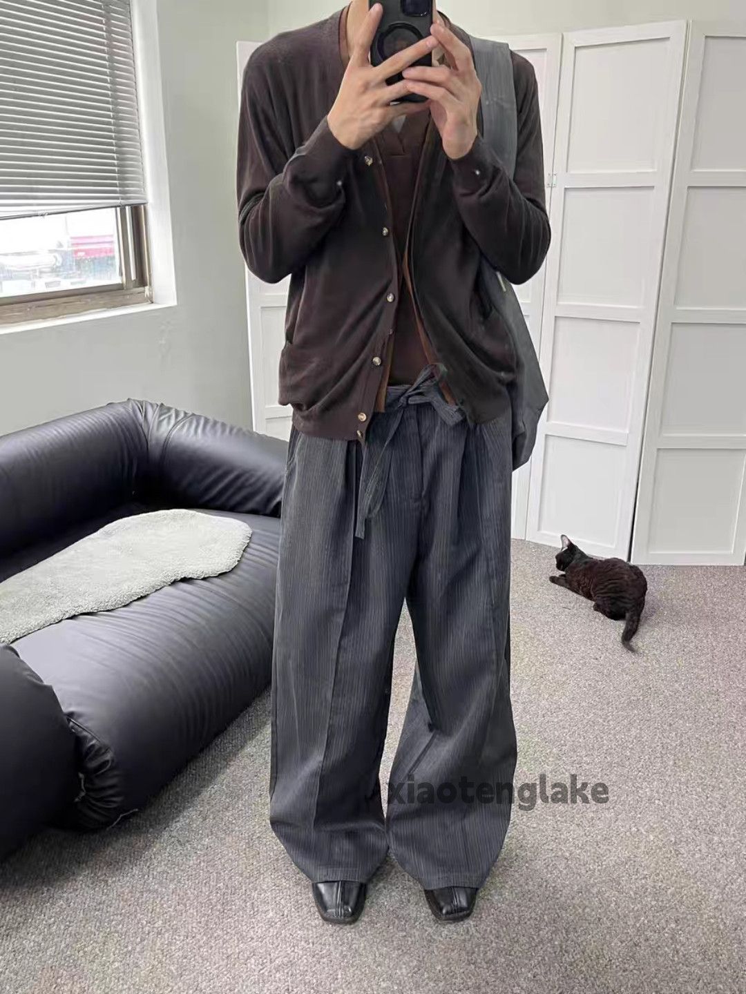 Designer × Japanese Brand × Vintage dance retro loose baggy striped yuppie cleanfit pants Size US 34 / EU 50 - 4 Thumbnail