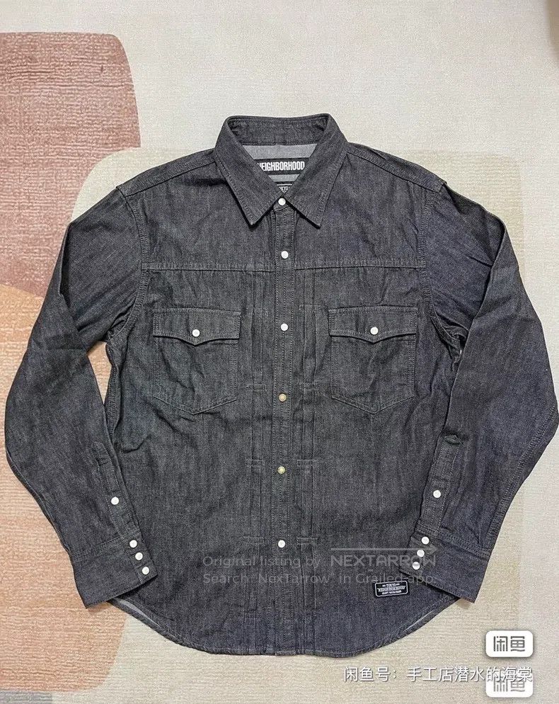 Neighborhood Neighborhood Raw Denim Shirt, L Size Size US L / EU 52-54 / 3 - 1 Thumbnail