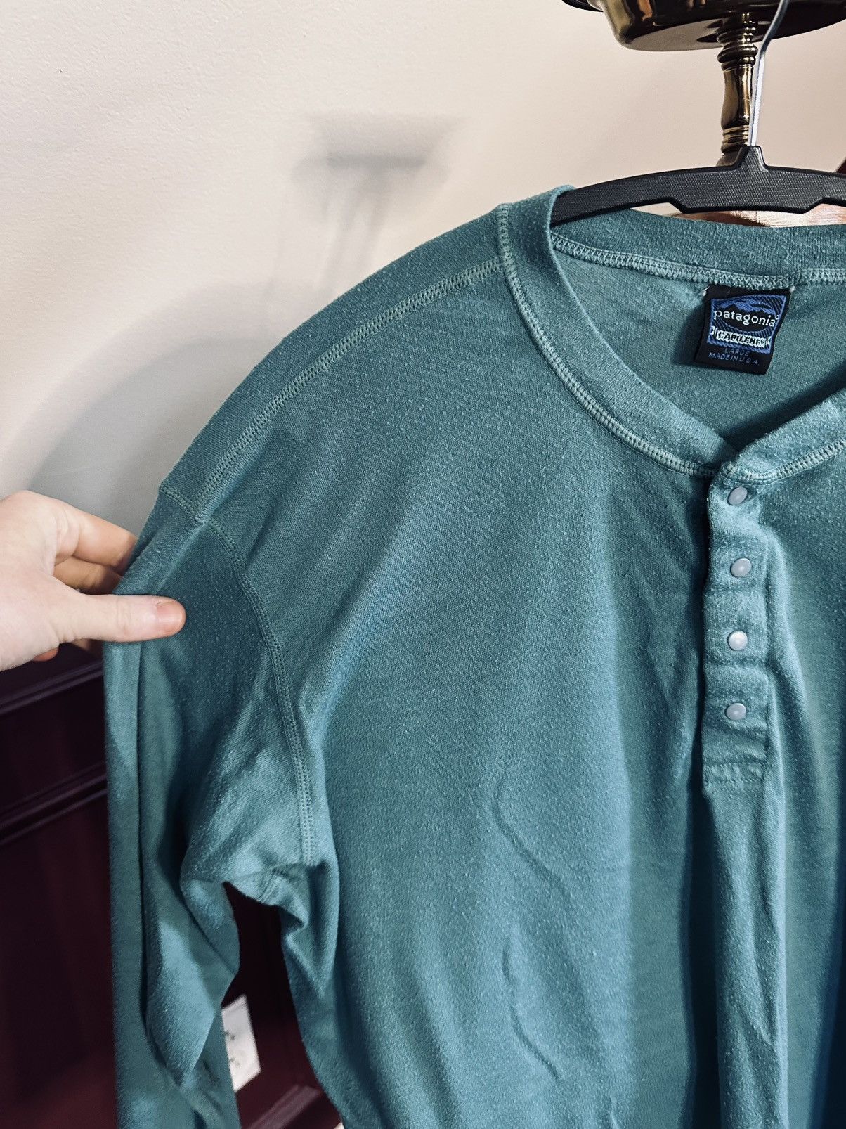 Patagonia Vintage henley MiUSA Capilene shirt / sweatshirt Size US L / EU 52-54 / 3 - 3 Thumbnail