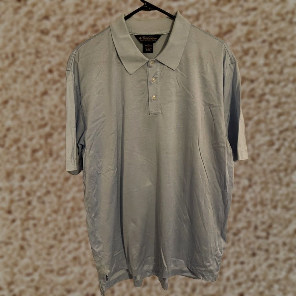 Brooks Brothers Brooks Brothers Polo Shirt Cotton Light Blue Preppy Adult L Mens Size US L / EU 52-54 / 3 - 1 Thumbnail