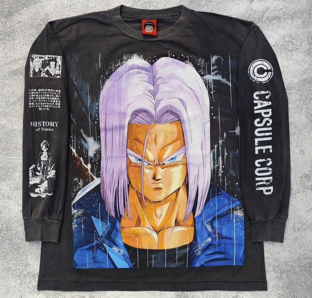 Anime Dragon Ball Trunks The Future Saiyan Big Face Longsleeve Size US XL / EU 56 / 4 - 1 Thumbnail