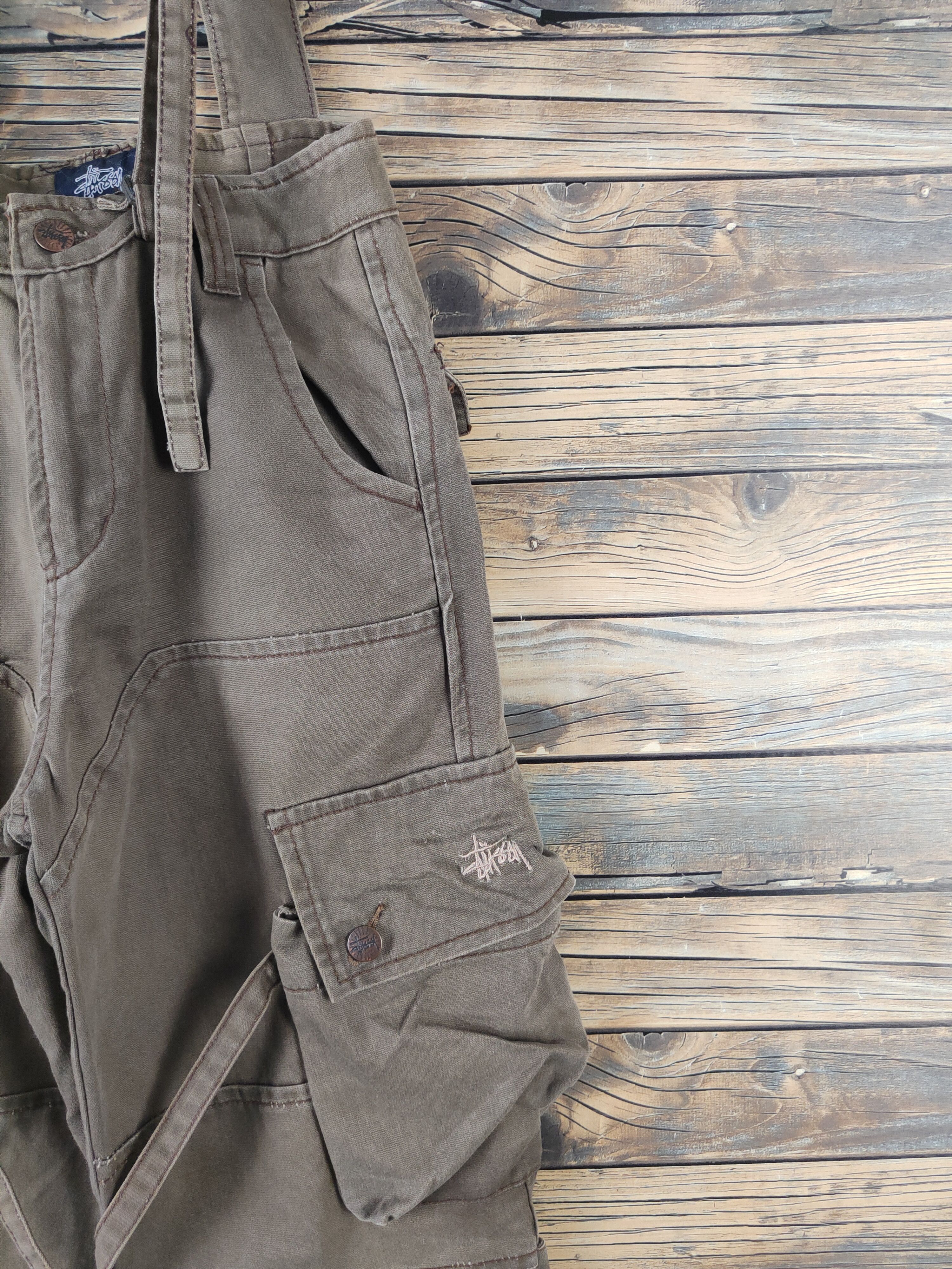 Stussy DL Stussy Olive Multipocket Tactical Jumpsuits #2678 Size US 27 - 10 Thumbnail