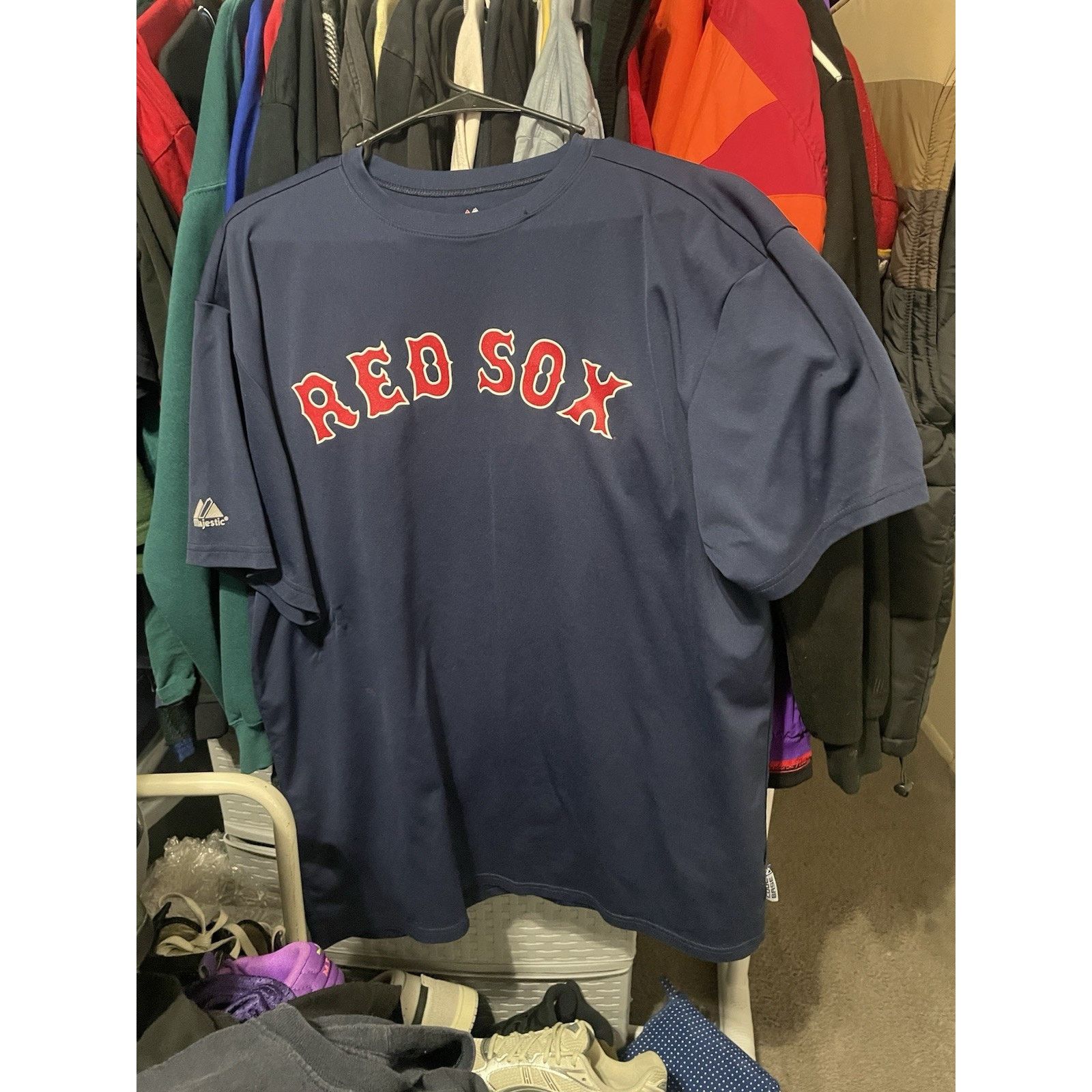 Majestic Size XL- Boston Red Sox Jersey Livingston Majestic Baseball Size US XL / EU 56 / 4 - 1 Thumbnail