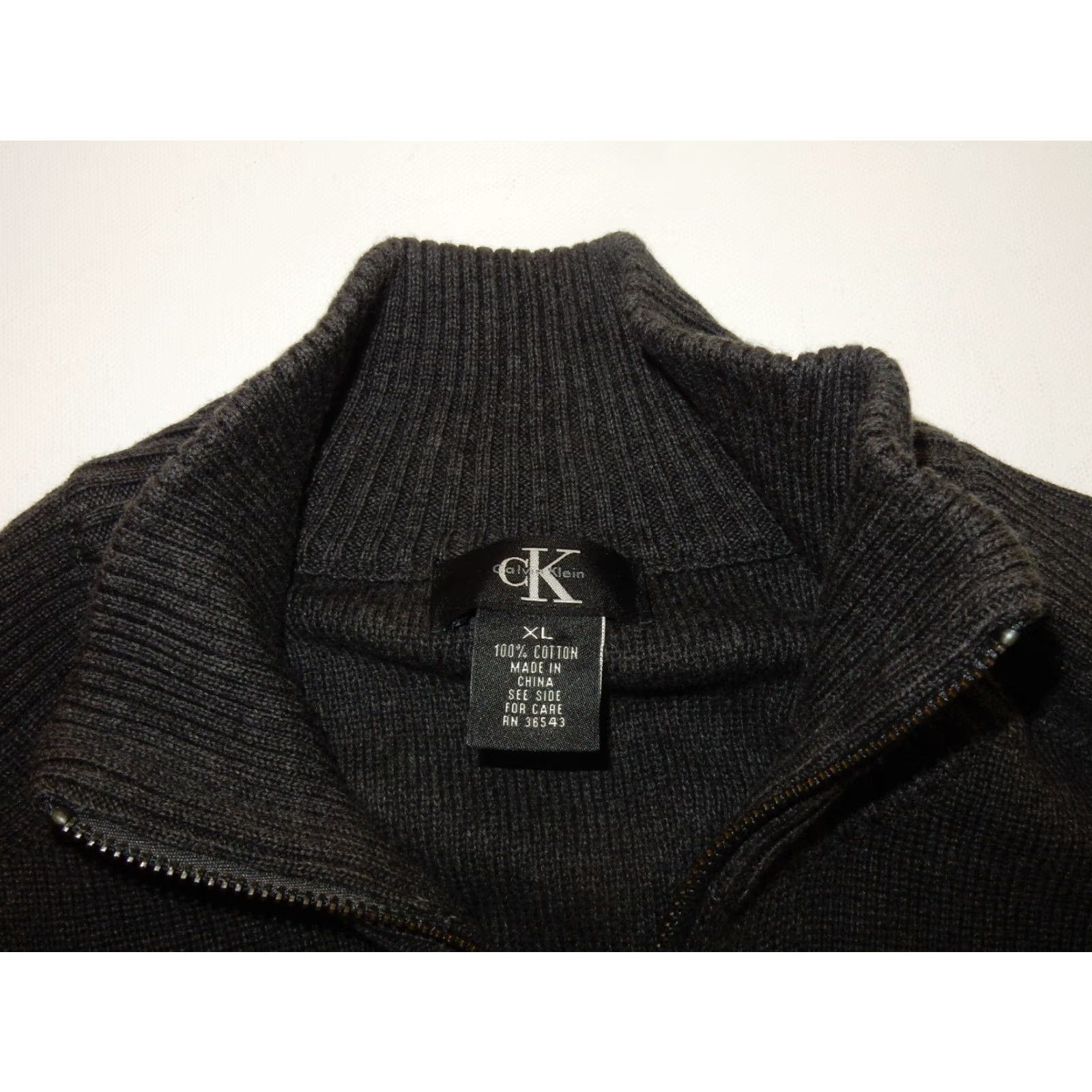 Calvin Klein CALVIN KLEIN Bomber Jacket Men XL Gray Cotton Regular Size US XL / EU 56 / 4 - 6 Thumbnail