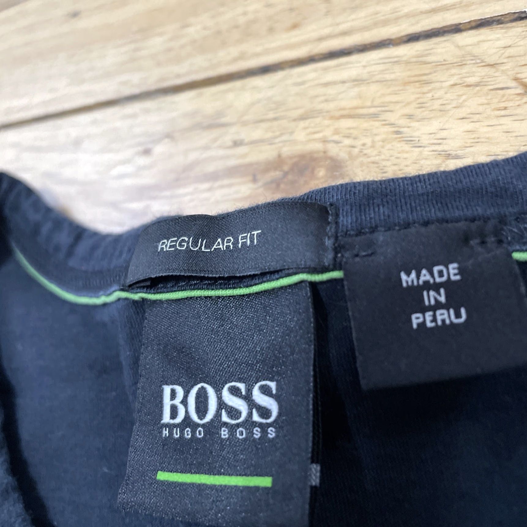Hugo Boss HUGO BOSS T Shirt Men S Black Grunge Holes White Logo Rocker Biker Gym Tee 36" Size US S / EU 44-46 / 1 - 3 Thumbnail