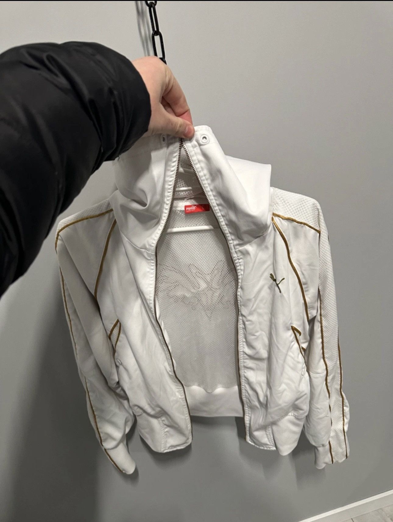 Puma JAPANESE STYLE! Puma Vintage Jacket Gold Logo Y2K 2000s Size XS / US 0-2 / IT 36-38 - 10 Thumbnail