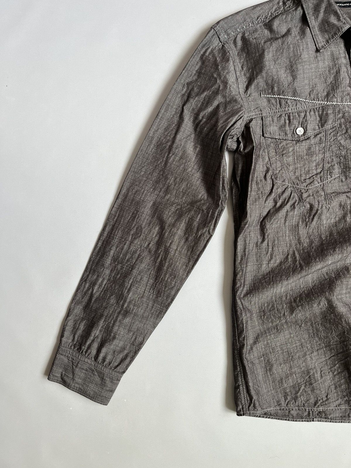 Marithe + Francois Girbaud × Vintage Le Jean De Marithe Francois Girbaud Men Grey Button Up Shirt Size US L / EU 52-54 / 3 - 7 Thumbnail