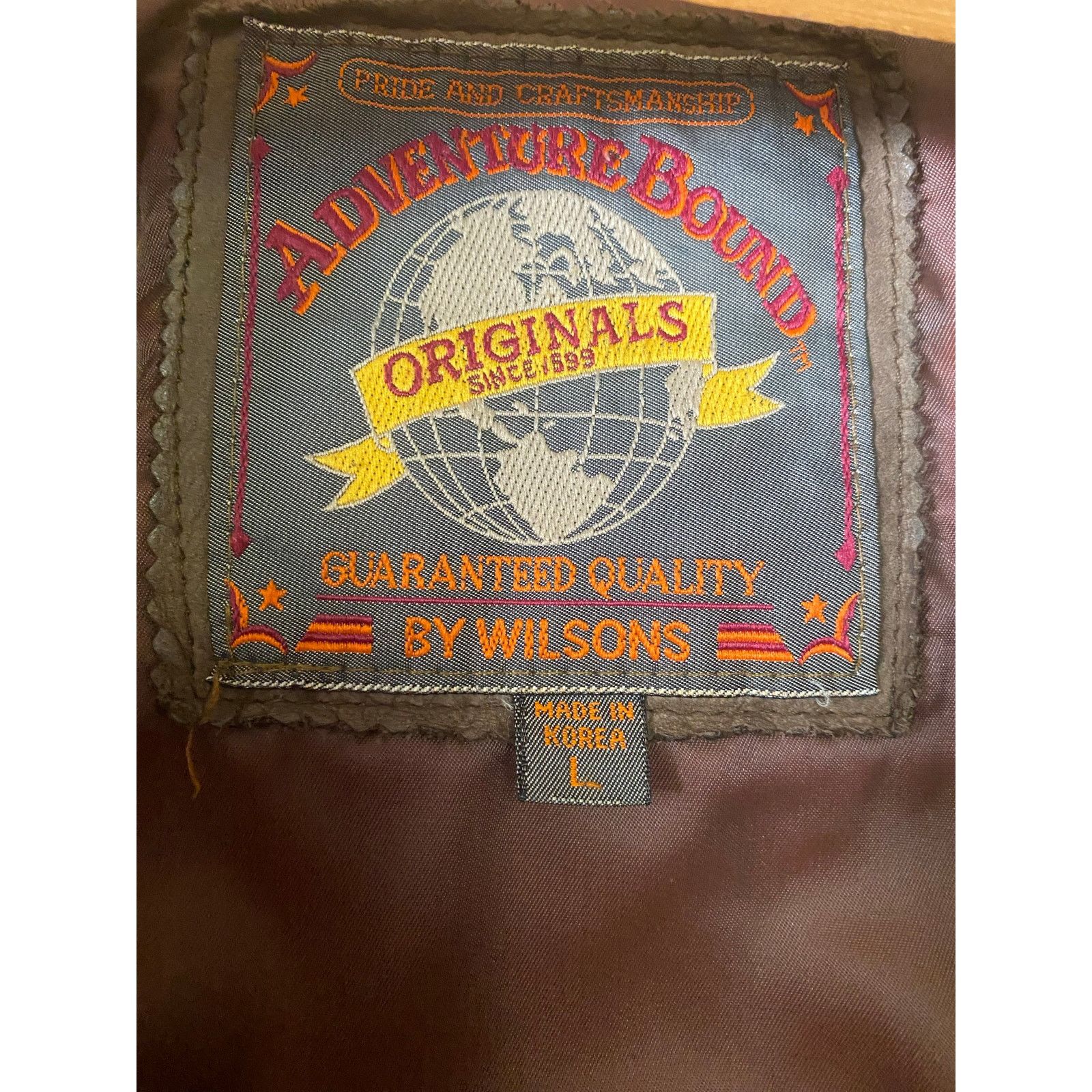 Wilsons Leather Vtg Wilson’s Leather Aventure Bound Bomber Brown Thinsulate Size US L / EU 52-54 / 3 - 4 Thumbnail