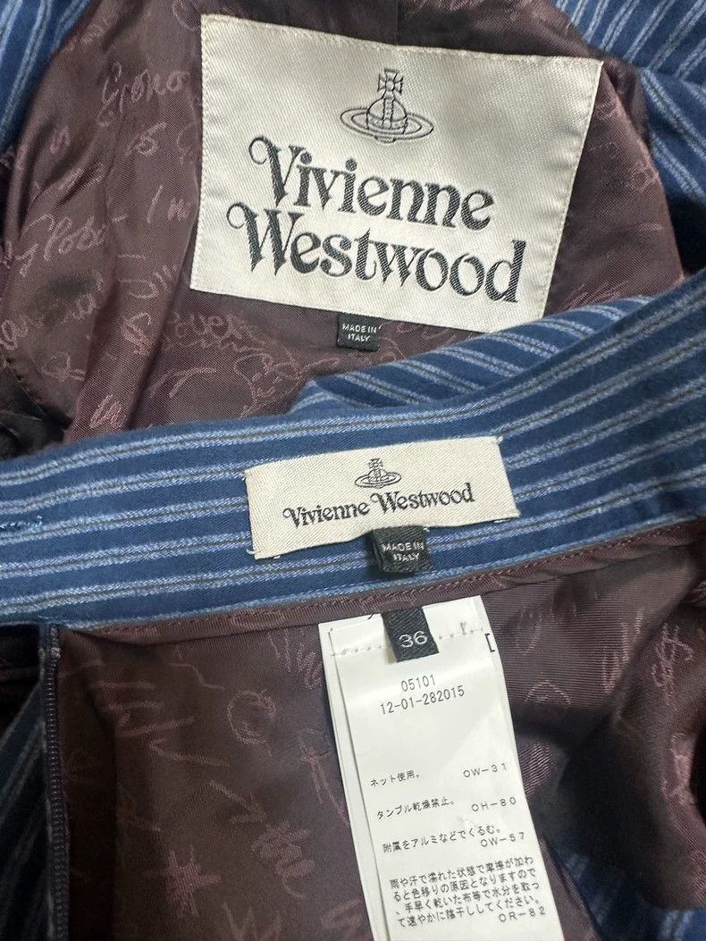 Vivienne Westwood Vivienne Westwood Dark blue striped main line suit Size XS / US 0-2 / IT 36-38 - 7 Thumbnail