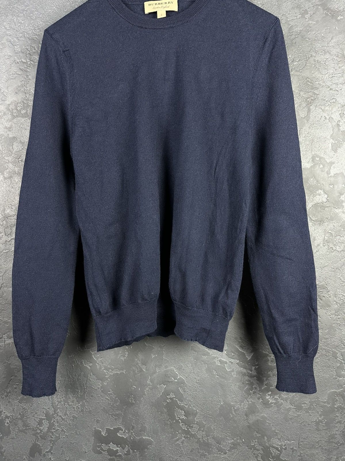 Burberry Mens Burberry London Merino Wool Sweater Jumper Pullover Size US S / EU 44-46 / 1 - 5 Thumbnail