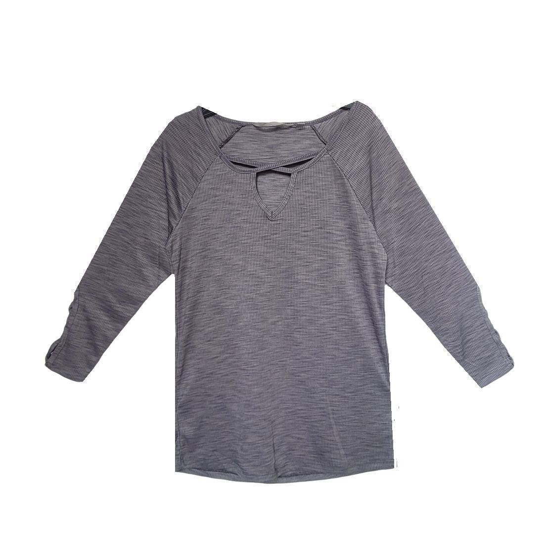 Other ⭐Harmony Sz S Basic Women Active top Grey textured 3/4 sleev Size S / US 4 / IT 40 - 2 Thumbnail