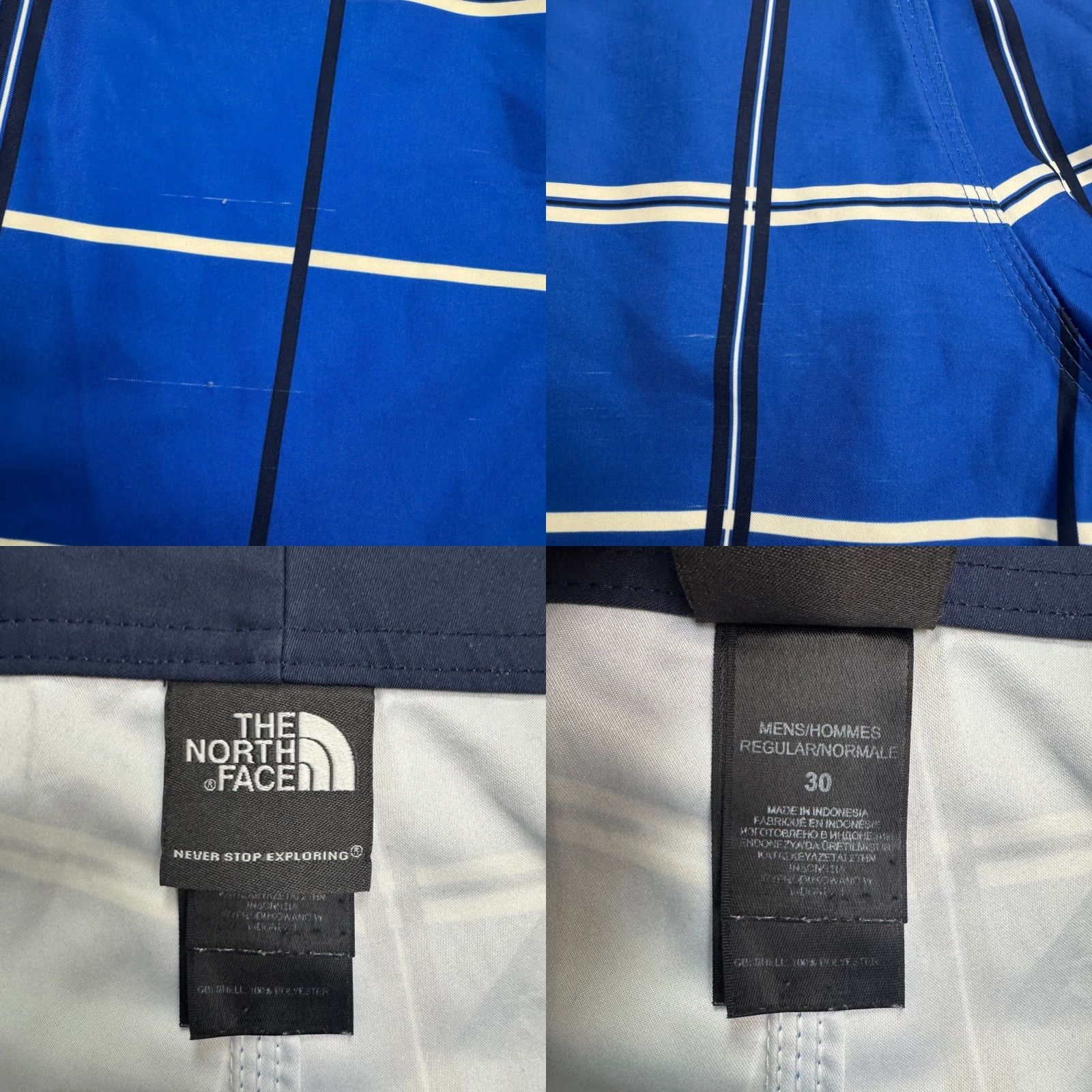 The North Face The North Face Cargo Board Shoarts Swim Trunks Mens 30 Blue Plaid Outdoor Summer Size US 30 / EU 46 - 8 Thumbnail