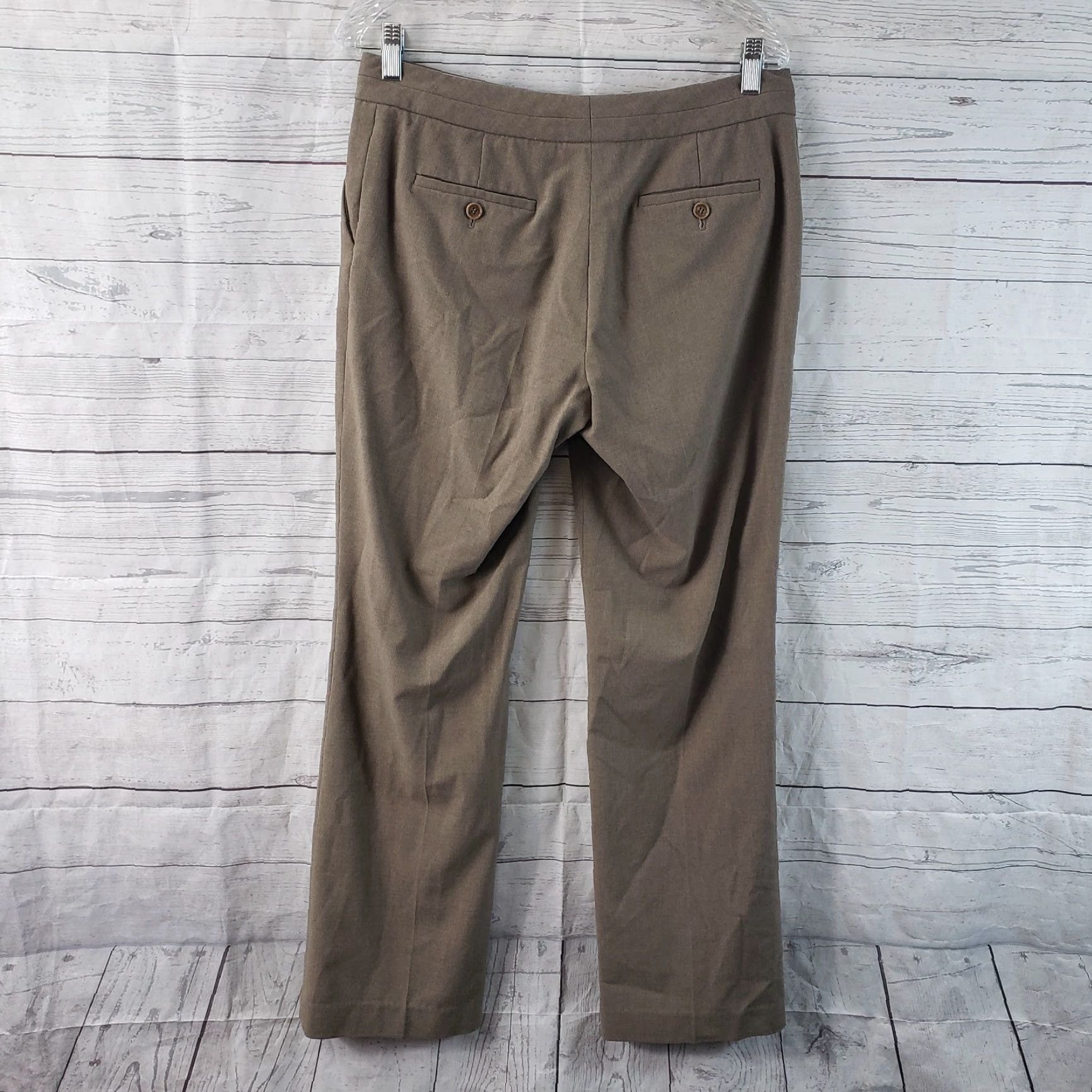 Talbots Talbots Womens Signature Boot Cut Pants Sz 6 Brown Mid Rise Dress Pants Womens Boots 31.5 Inseam Mens? Size 28" / US 6 / IT 42 - 3 Thumbnail