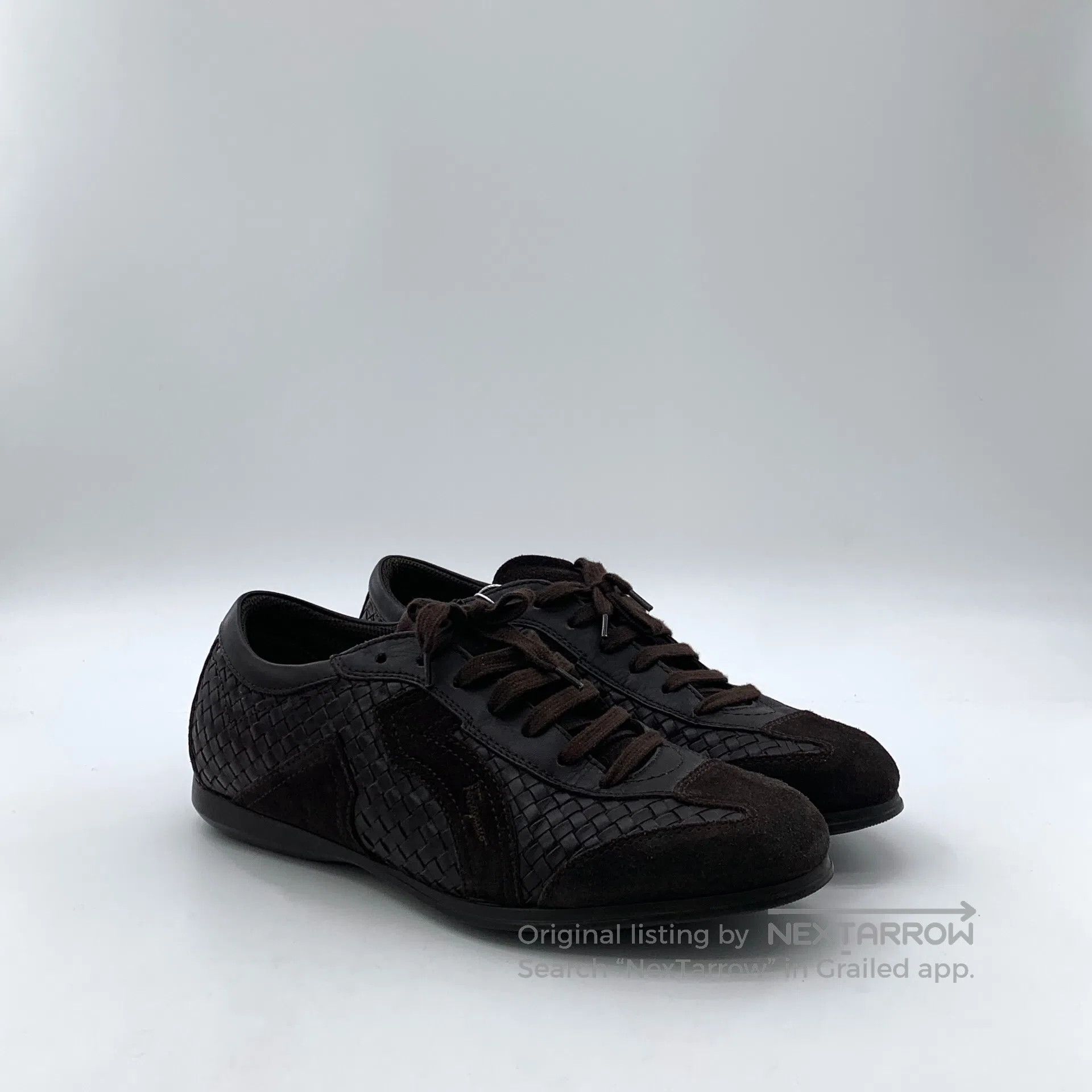 Salvatore Ferragamo Salvatore Ferragamo Dark brown woven laced casual flat loa Size US 7 / EU 40 - 2 Thumbnail