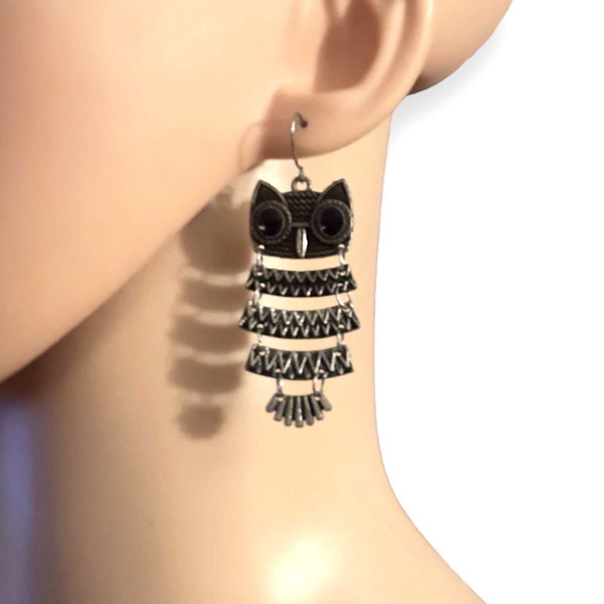 Other Articulated owl dangle earrings Size ONE SIZE - 2 Thumbnail