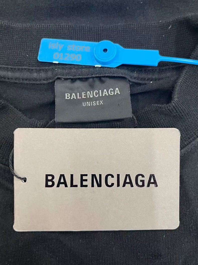 Balenciaga Balenciaga Letter Pattern Printed Round Neck Short-Sleeve Size US S / EU 44-46 / 1 - 5 Thumbnail