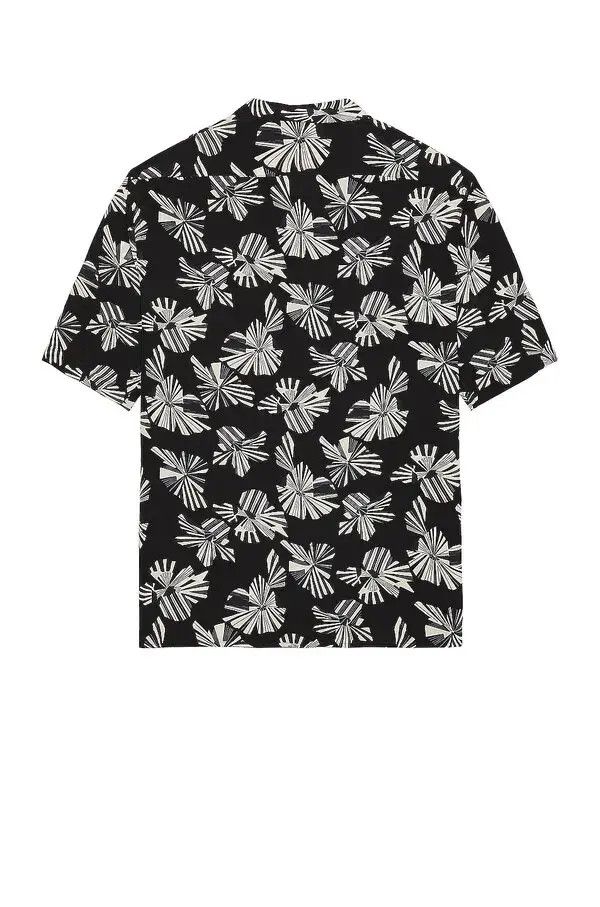 Saint Laurent Paris o1s1wg110325 601070 Shirt in Origami Print Silk Black/White Size US M / EU 48-50 / 2 - 2 Thumbnail